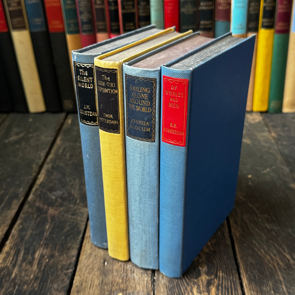 Mid twentieth-century books on the sea, set of four iconic titles in matching hard covers