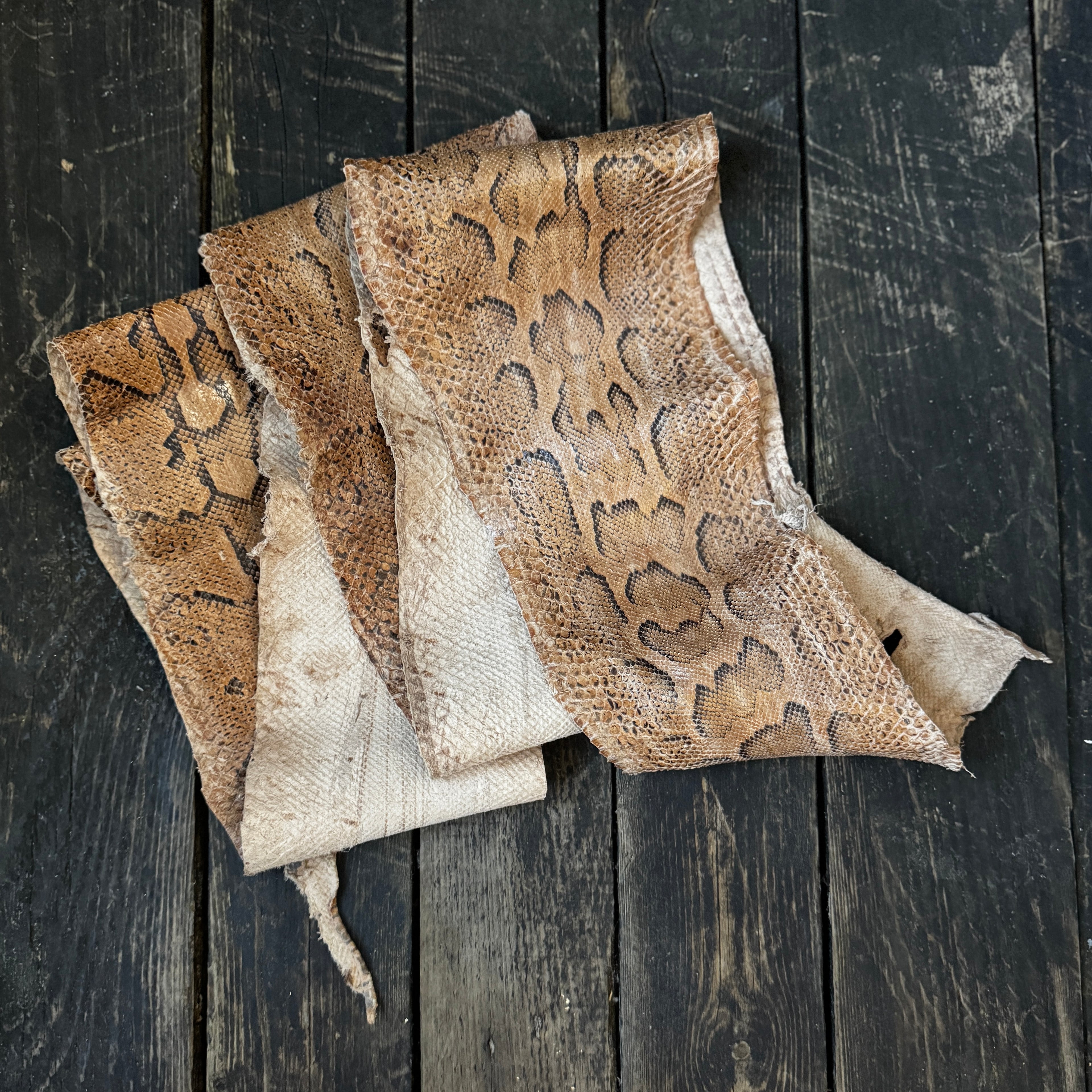 Snakeskin leather