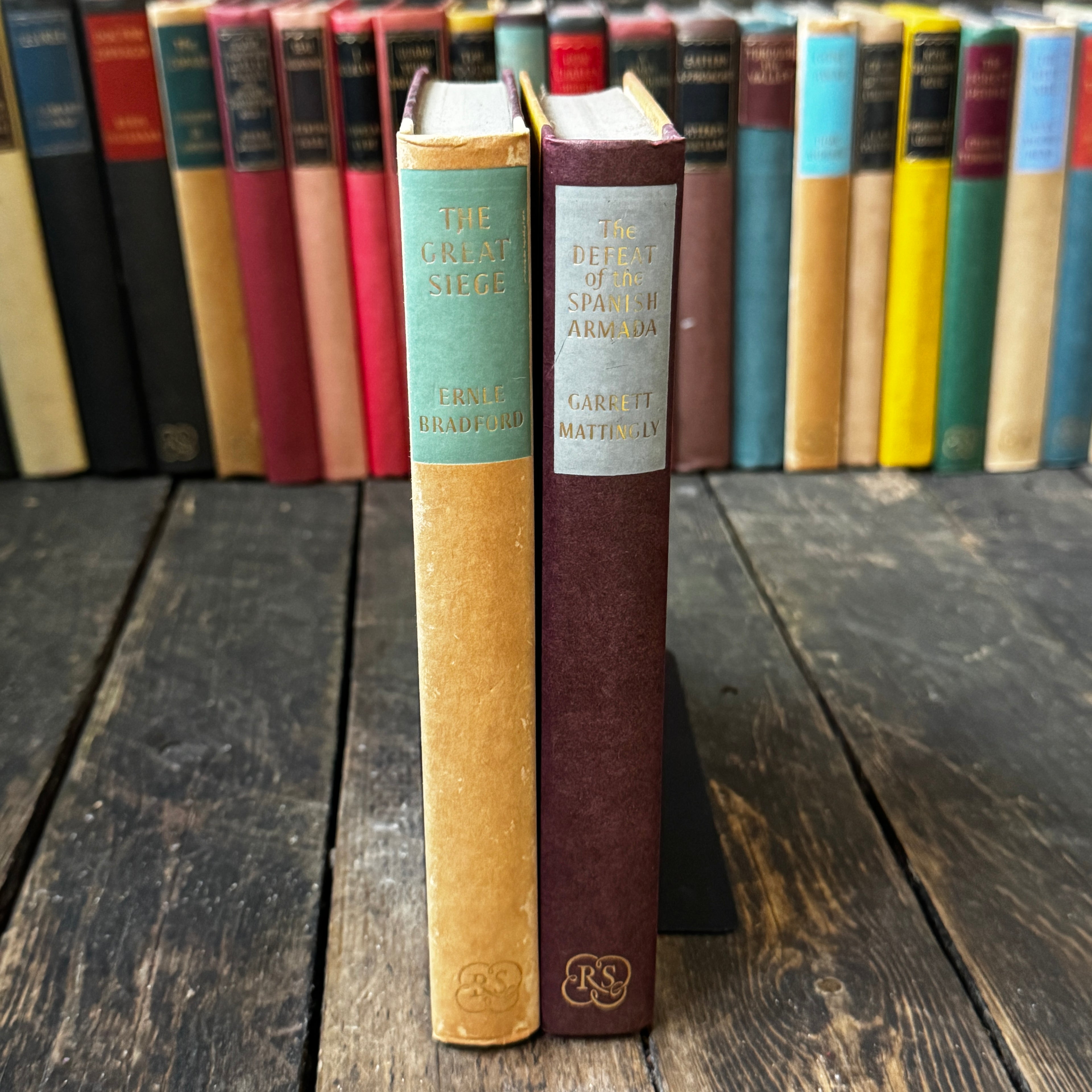 Set of two hardcover books on Early Modern naval history (Spanish Armada, siege of Malta)