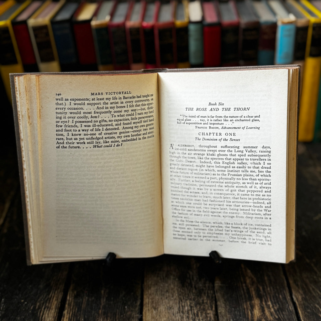 Osbert Sitwell’s complete autobiography, four volume hardcover set, praised by Orwell