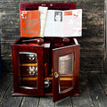 Tobacco Cabinet w/ Bevelled Glass Doors, Plus Accessories