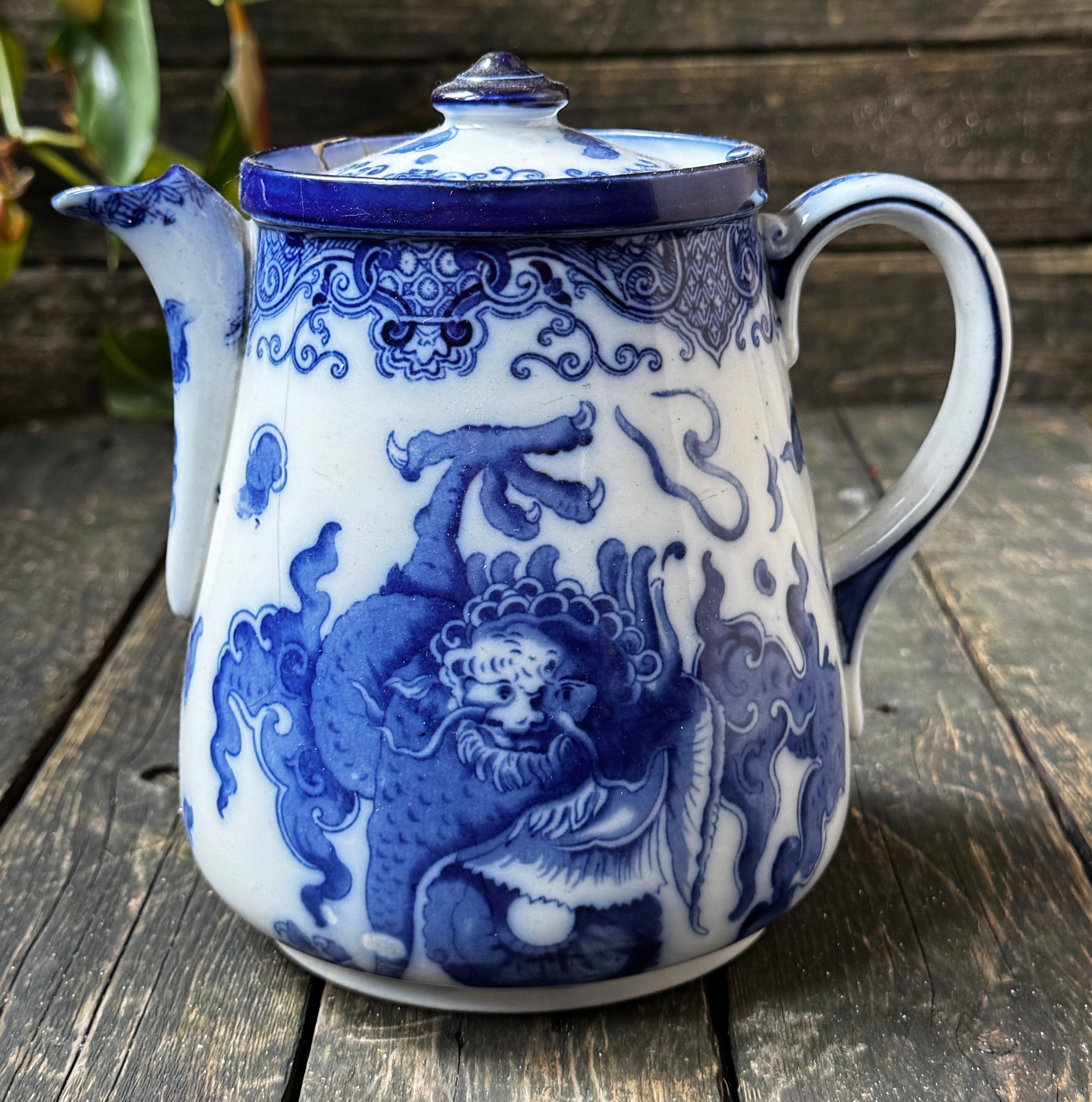 Edwardian Royal Doulton Oyama ware porcelain teapot