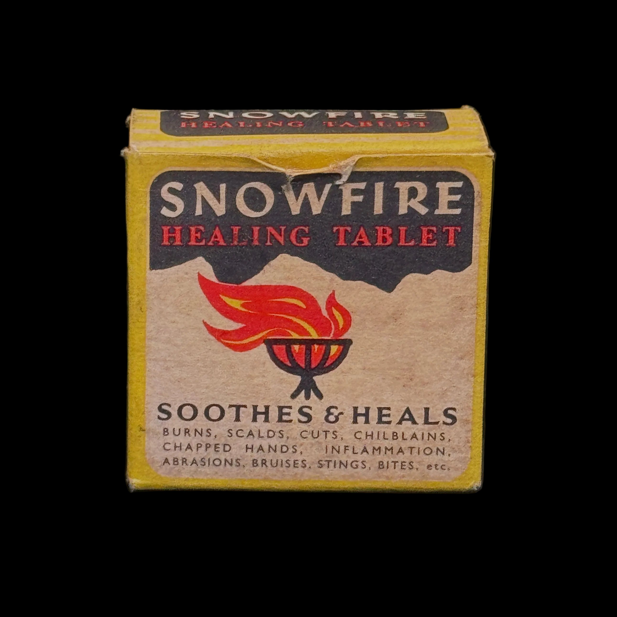 1950s Snowfire tablet in original packaging, excellent condition