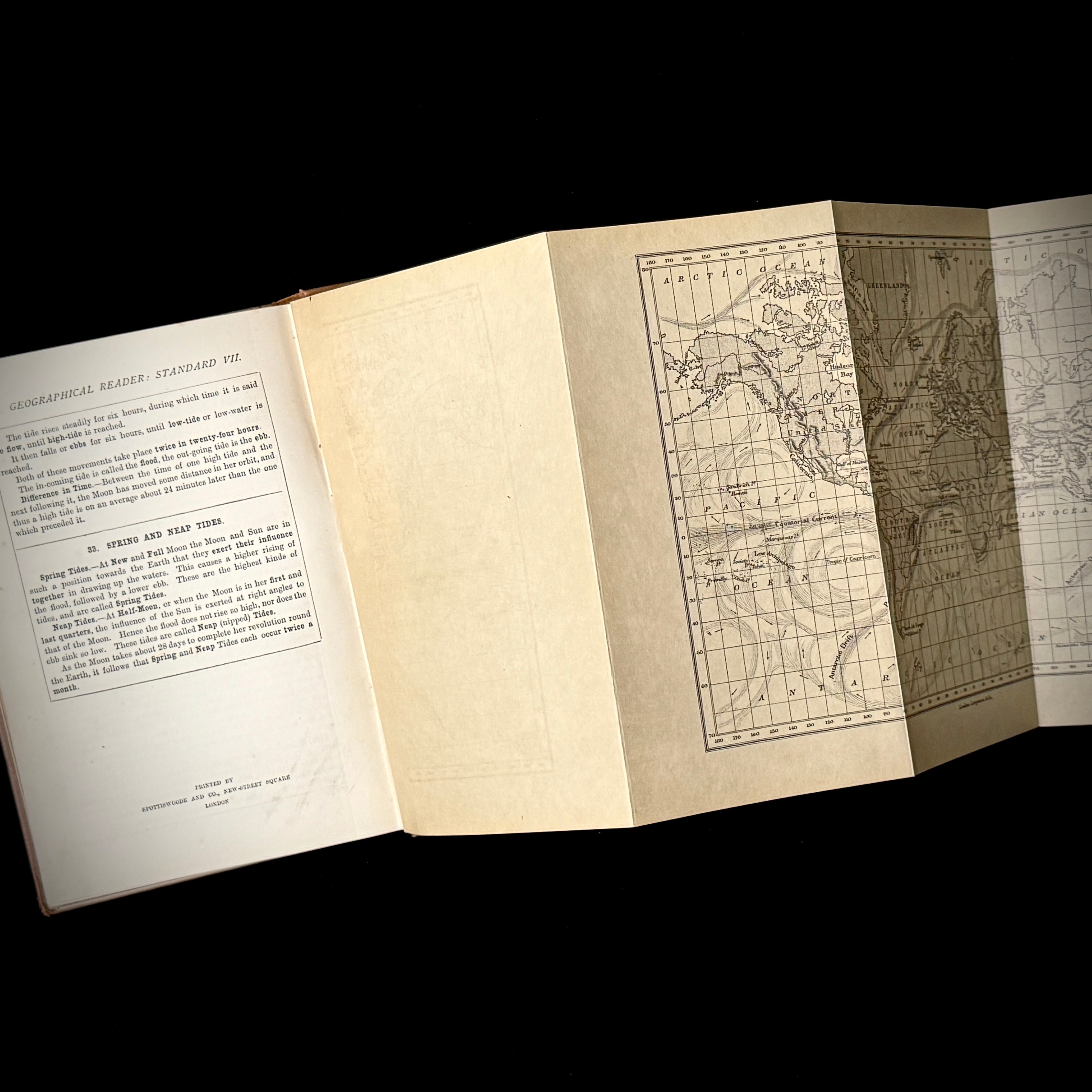 1890 edition of Longman's Geographical Reader VII on Oceans, Currents, Tides, etc.