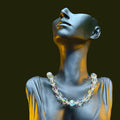 1960s Aurora Borealis glass crystal necklace