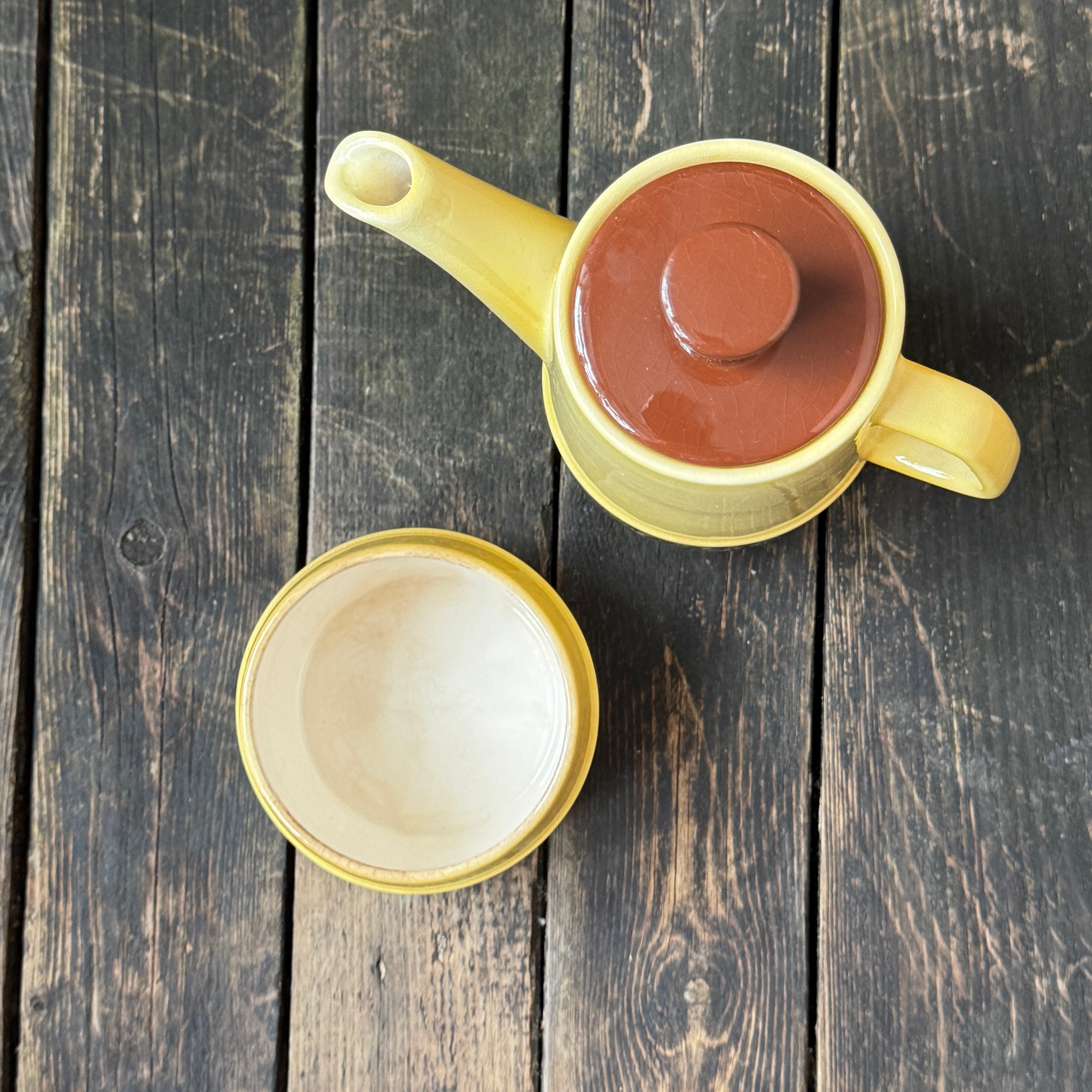 Mid-Century Carlton Ware Ceramic Coffee Pot & Sugar Bowl Set