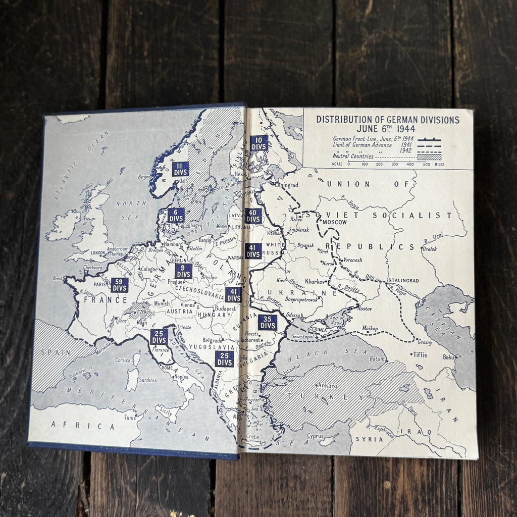 Three hardback WW2 history volumes published in 1950s with plates, maps