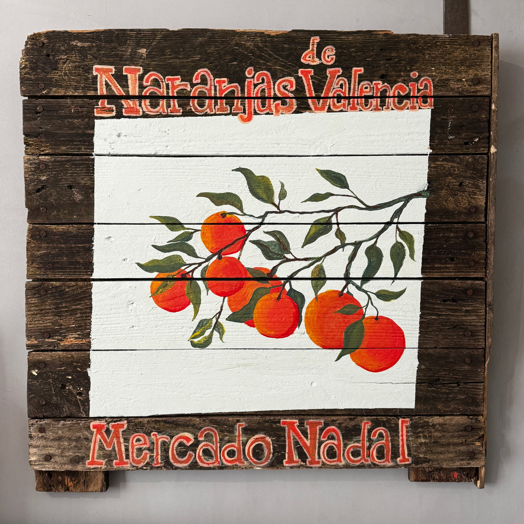 Spanish oranges / local market sign