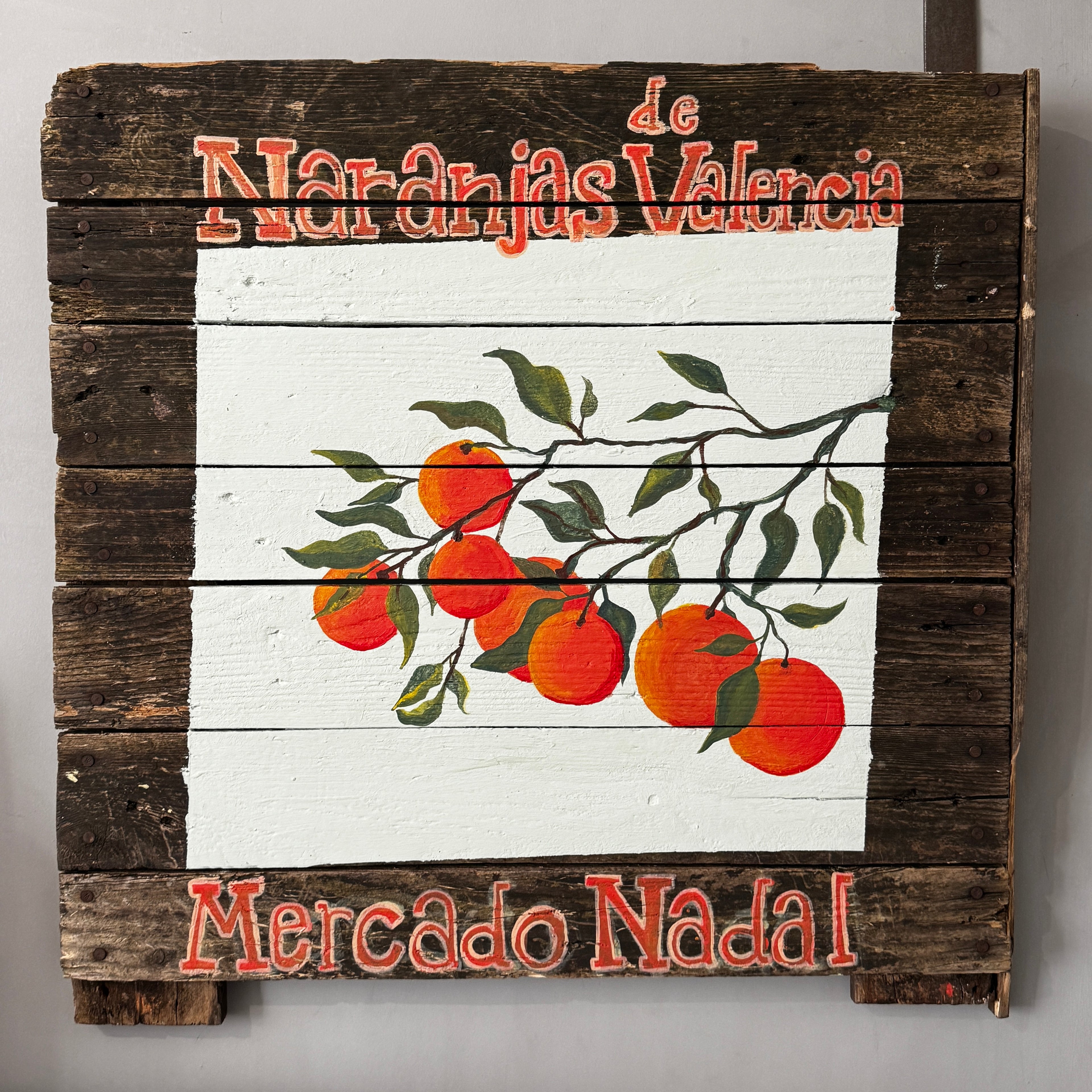 Spanish oranges / local market sign