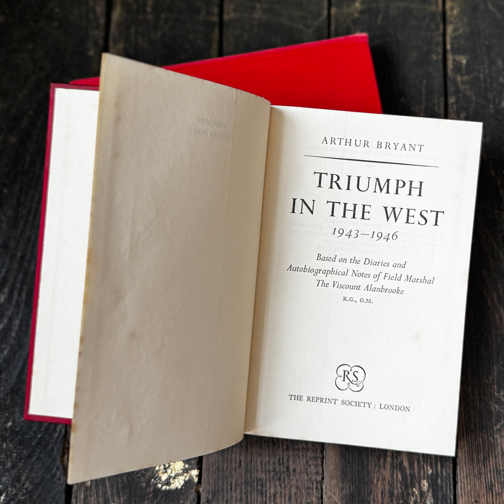 Arthur Bryant’s two-part volume on WWII, based on the diaries of Fields Marshall 1st Viscount Alanbrooke. Hardback edition.