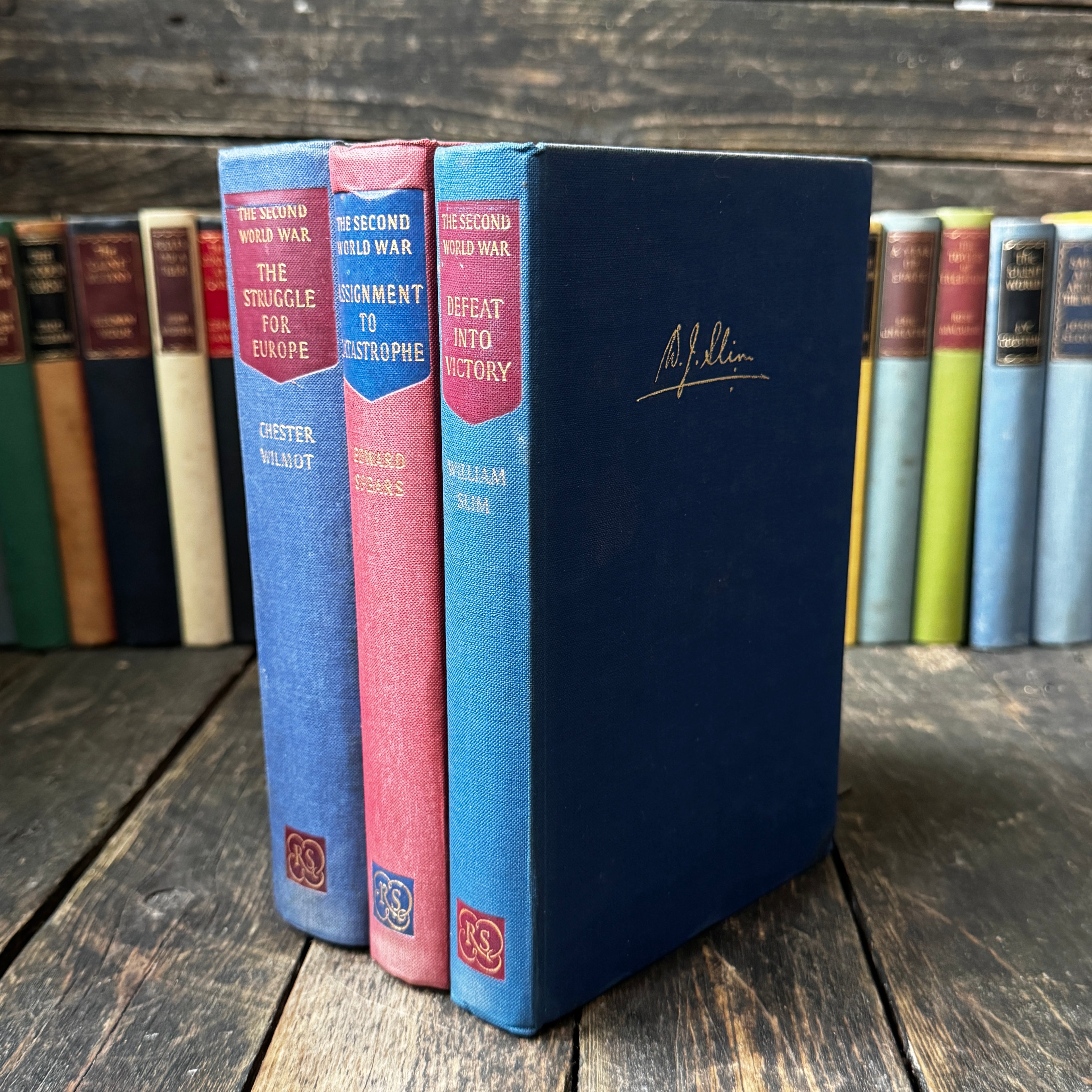 Three hardback WW2 history volumes published in 1950s with plates, maps