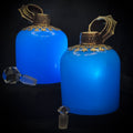 Matching pair of Napoleon III opaline Grand Tour scent bottles