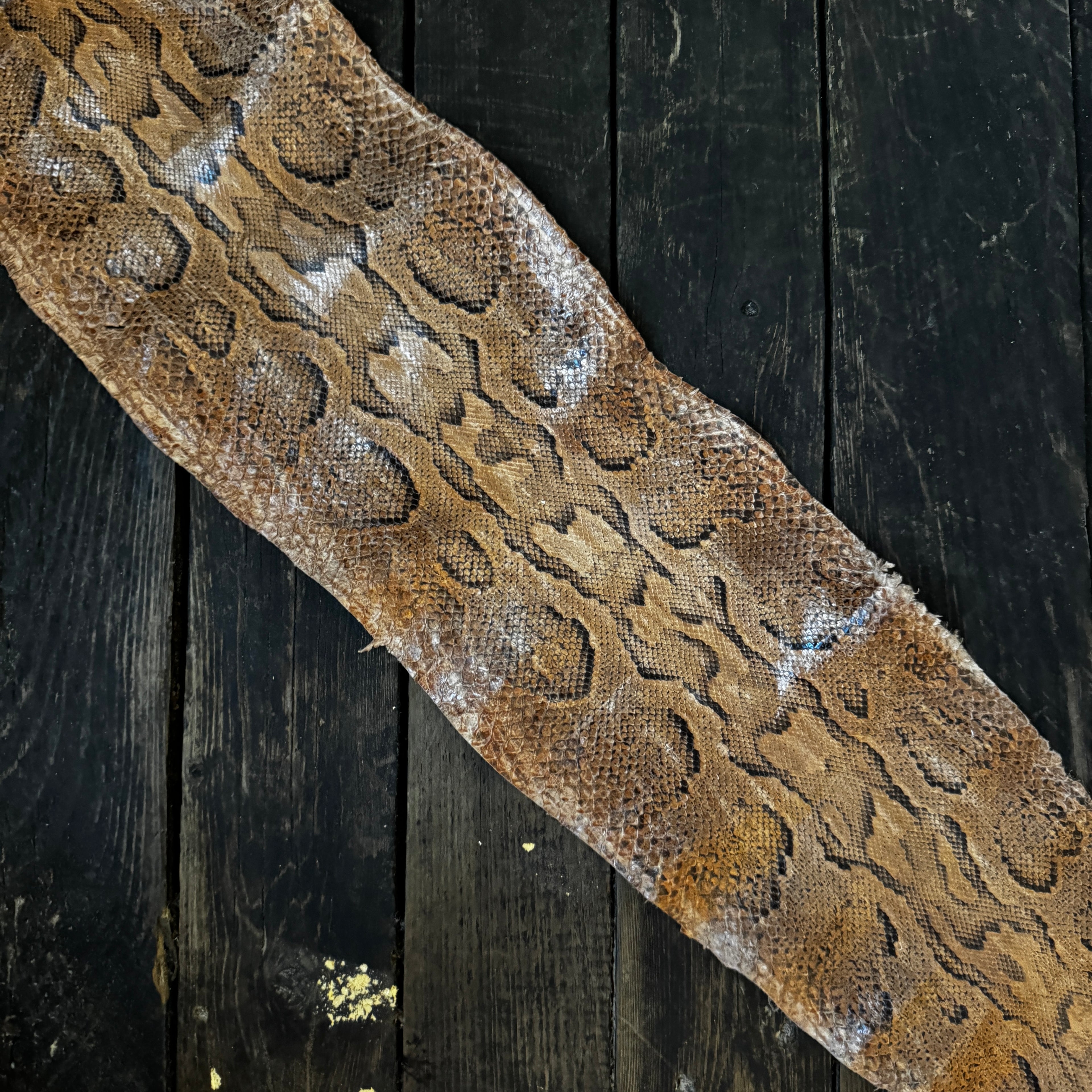 Snakeskin leather