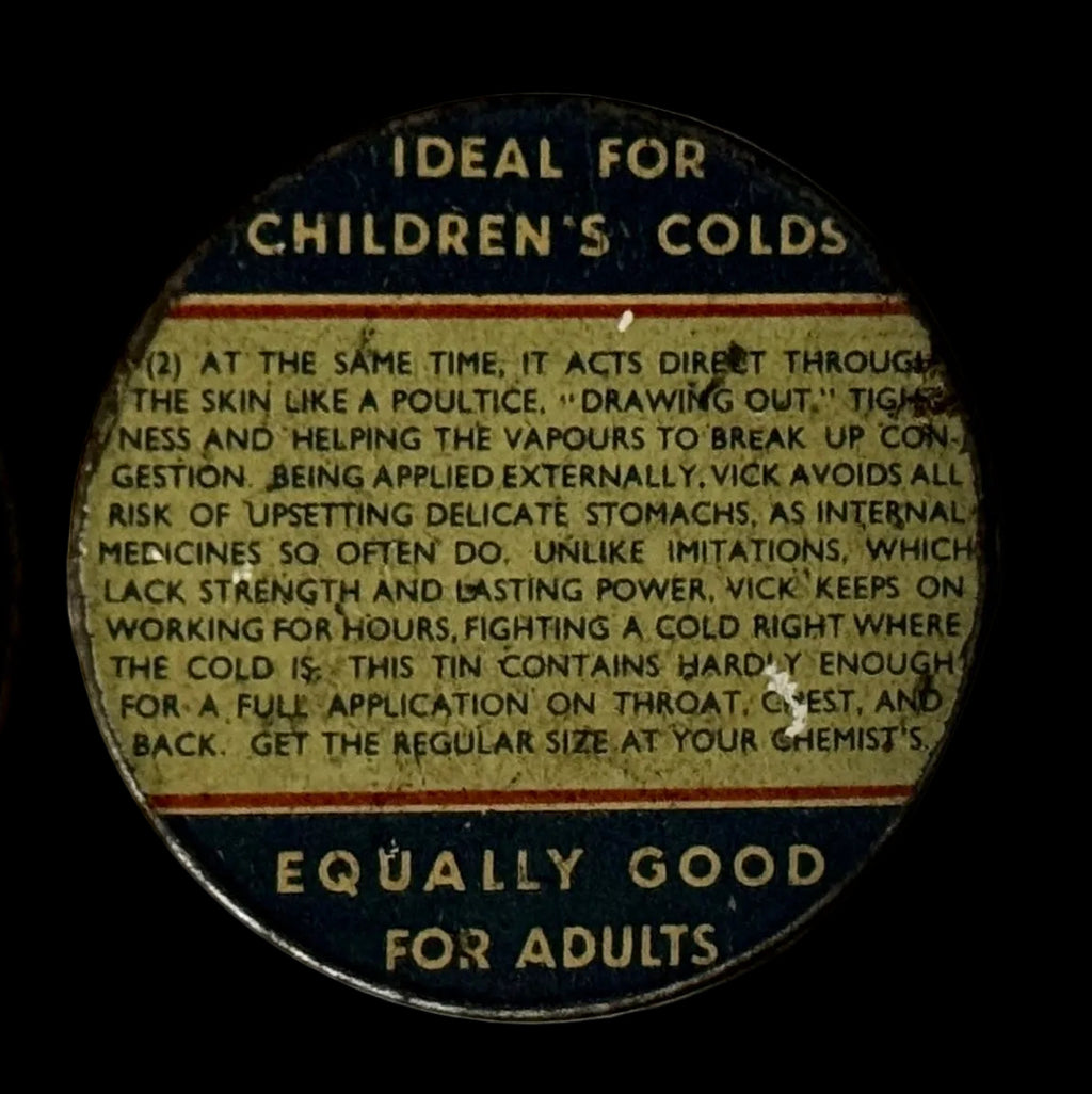 Very rare early Vick's sample tin