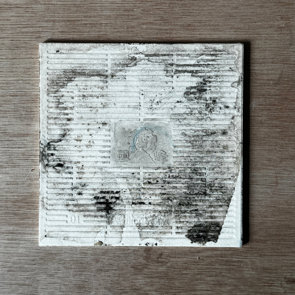 Hand-Painted cracked glaze tile from Hunan, China, in frame