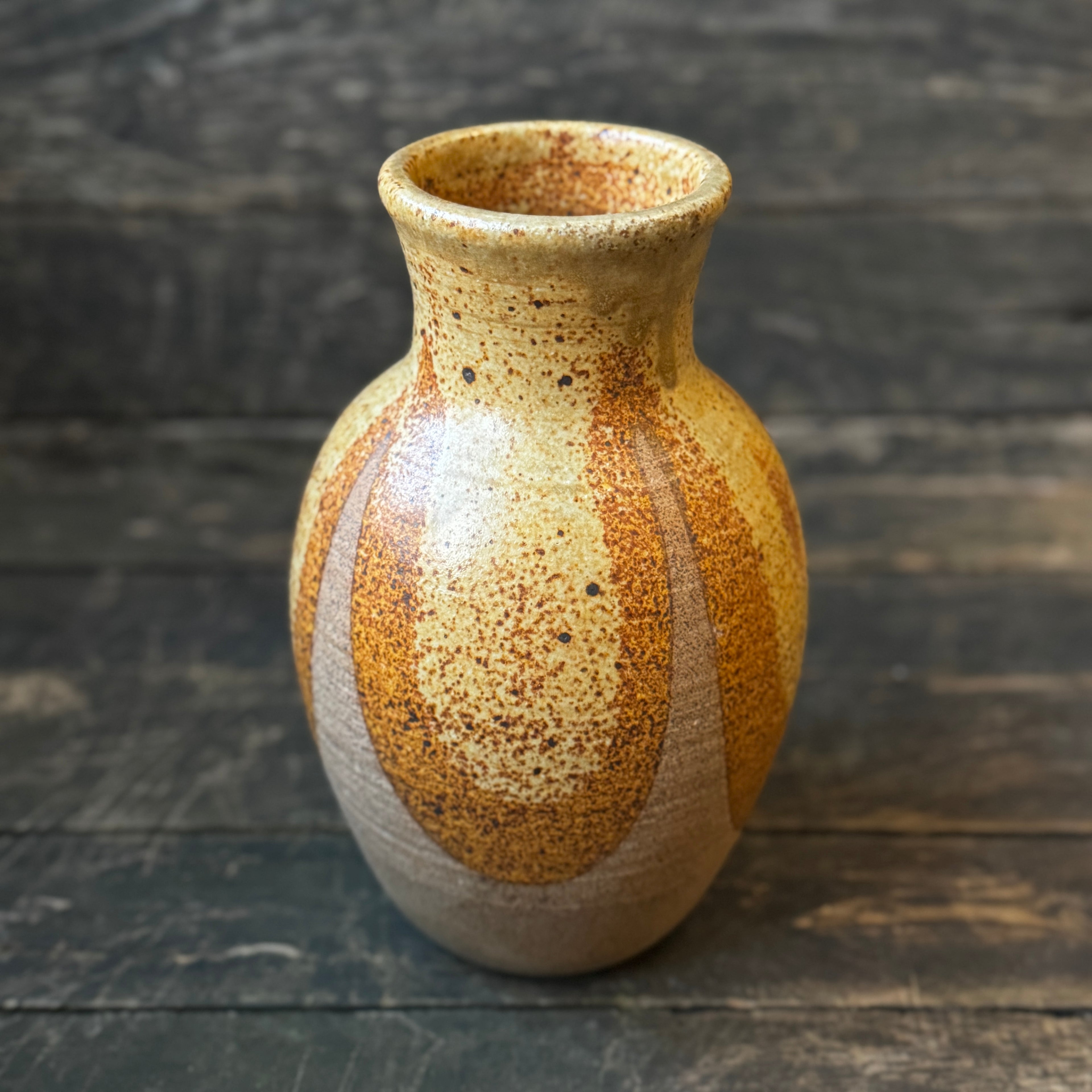 Mid-Century Glazed Vase - Style recalls the ‘Hot Lava’ West German wares of the 1960s
