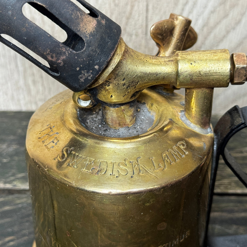 Optimus Swedish Lamp torch brass blowtorch, for benzoline fuel