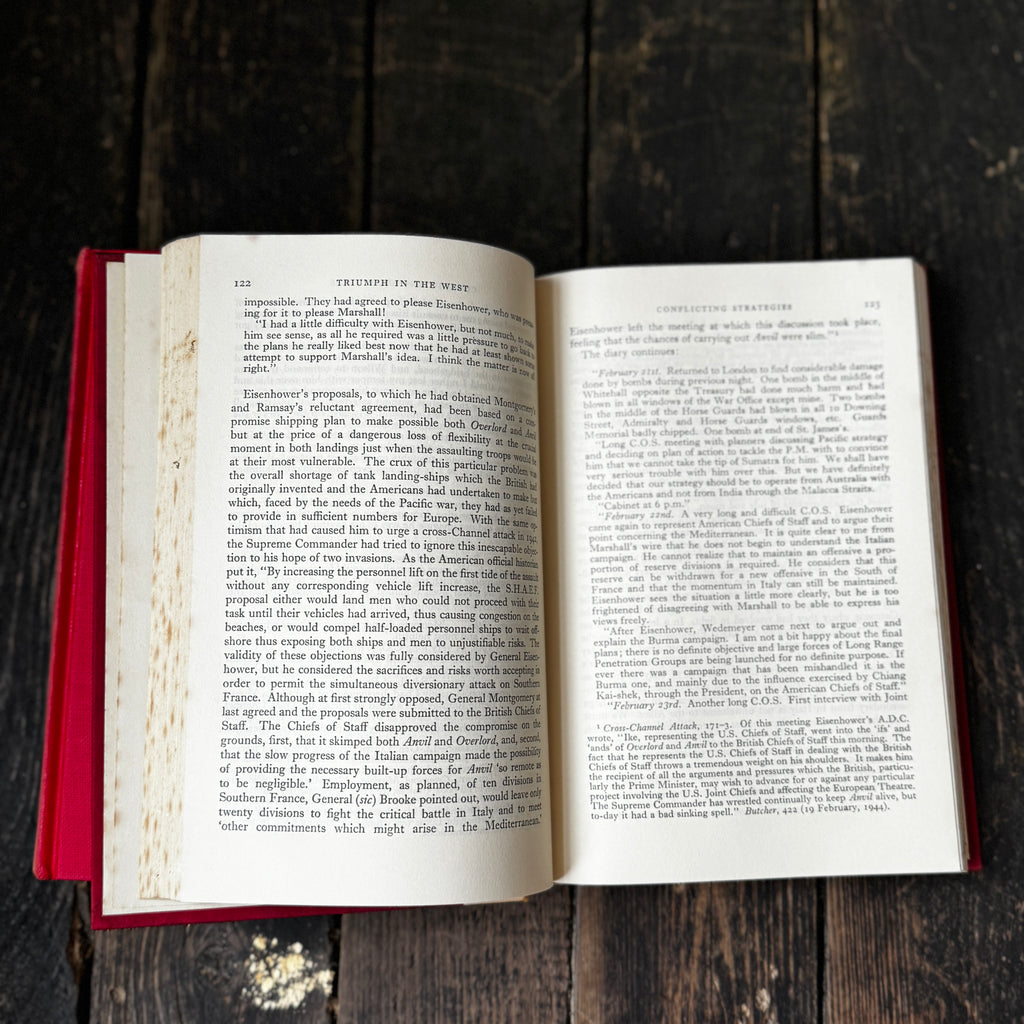 Arthur Bryant’s two-part volume on WWII, based on the diaries of Fields Marshall 1st Viscount Alanbrooke. Hardback edition.