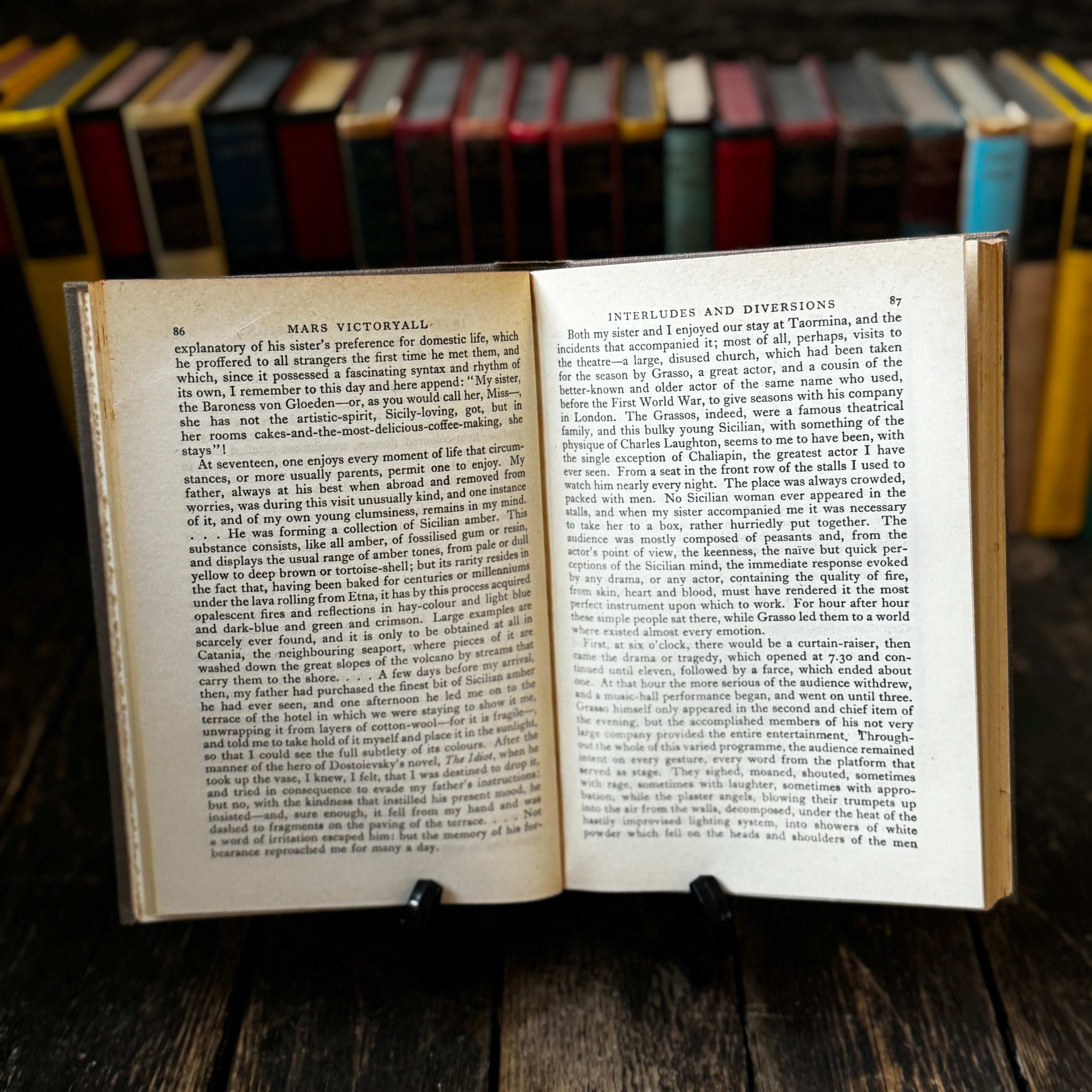 Osbert Sitwell’s complete autobiography, four volume hardcover set, praised by Orwell