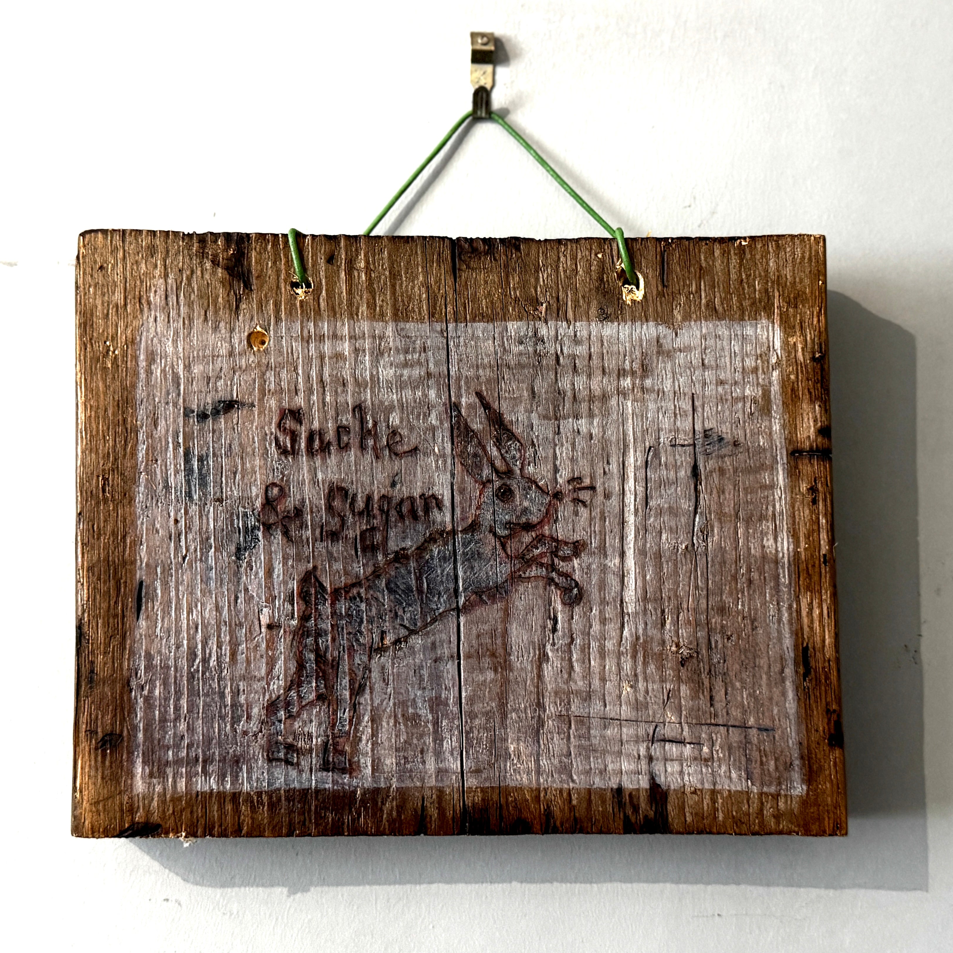 Witch’s Familiar ‘Sacke & Sugar’, Handmade, Reclaimed Wood, Woodcut Wall Hanging