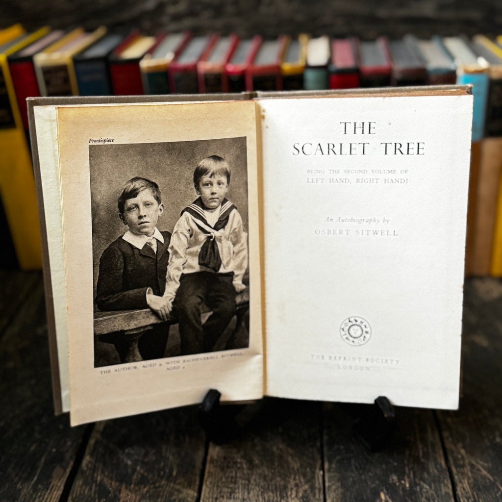 Osbert Sitwell’s complete autobiography, four volume hardcover set, praised by Orwell