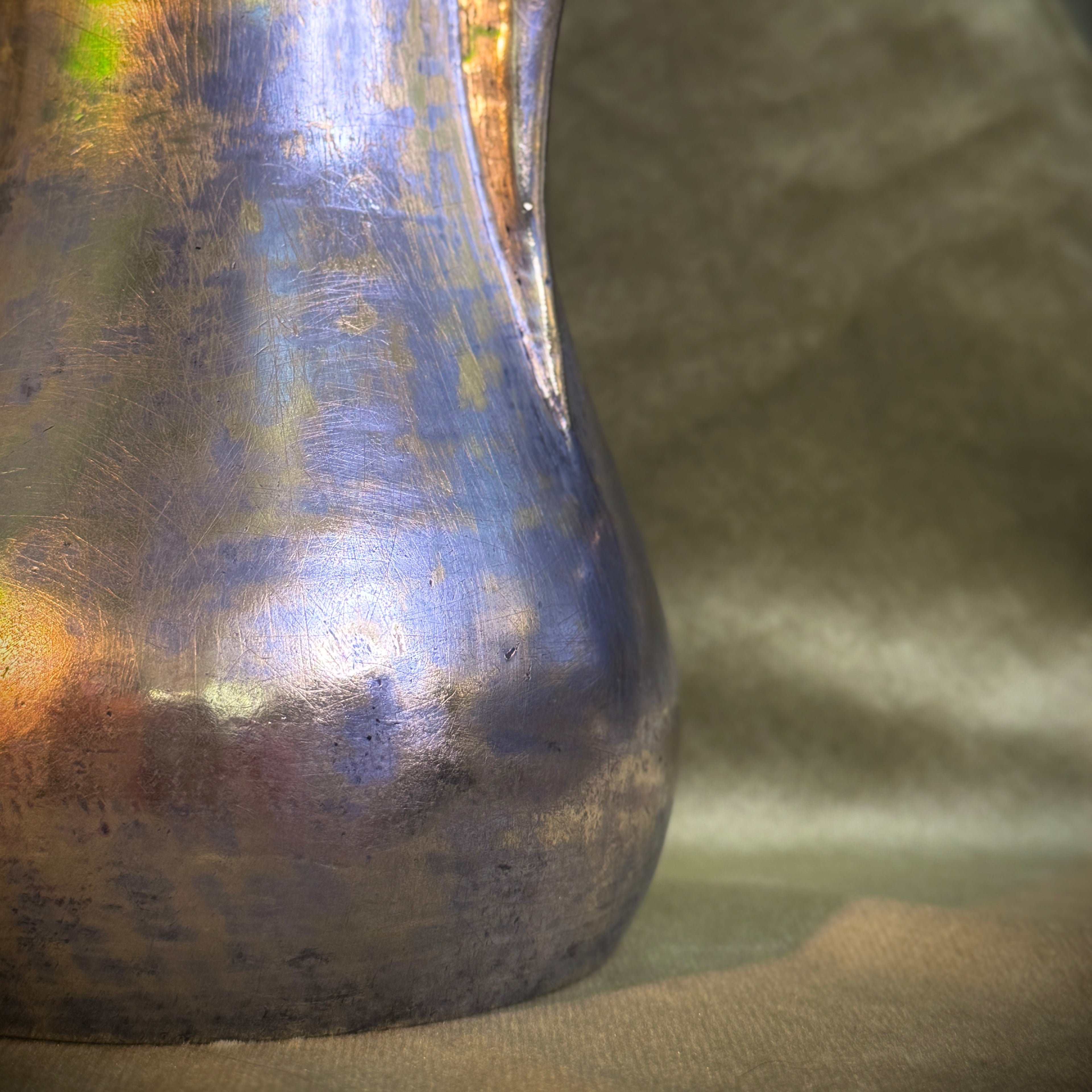 Handmade silver-plated Syrian Bedouin dallah of late 18th century