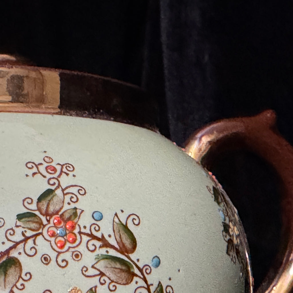 Hand-painted Staffordshire teapot