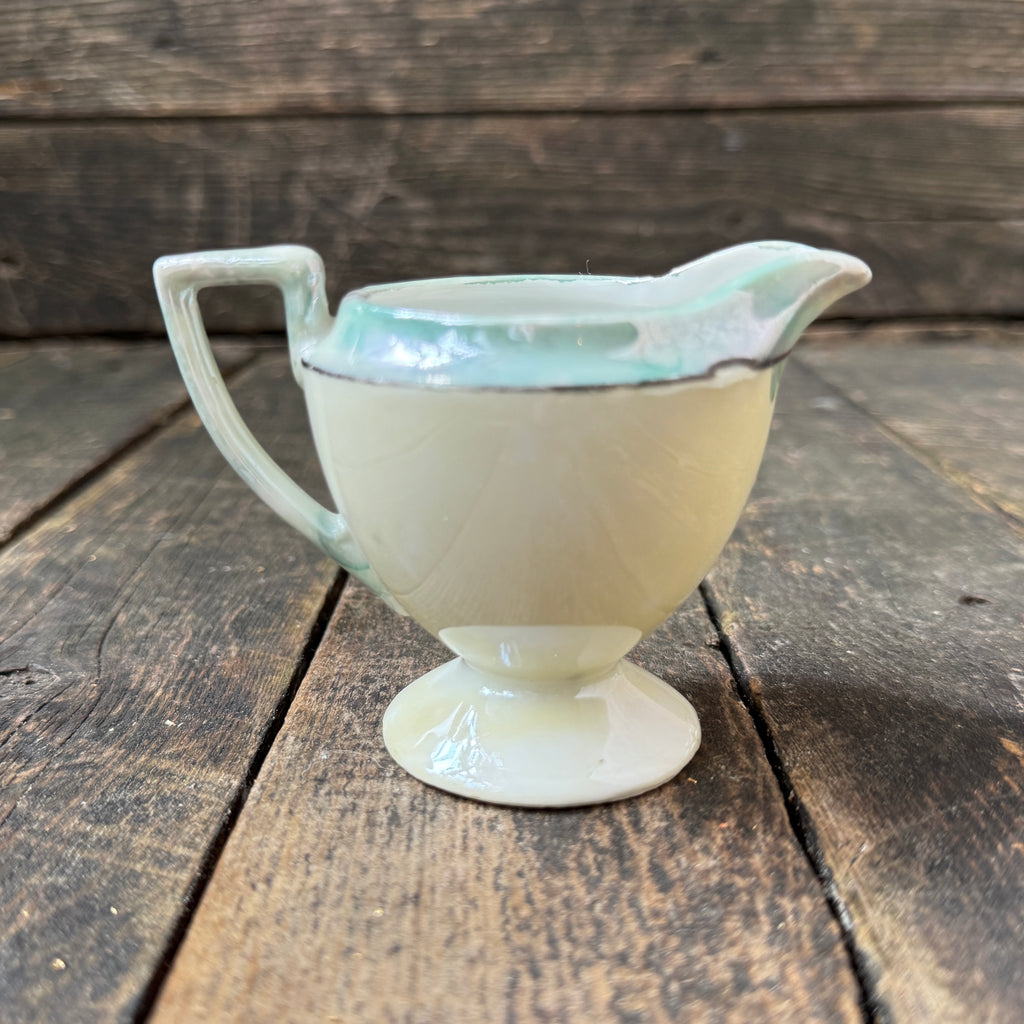 Delicate Hand-Painted Japanese Eggshell Ware Tea Set For Two