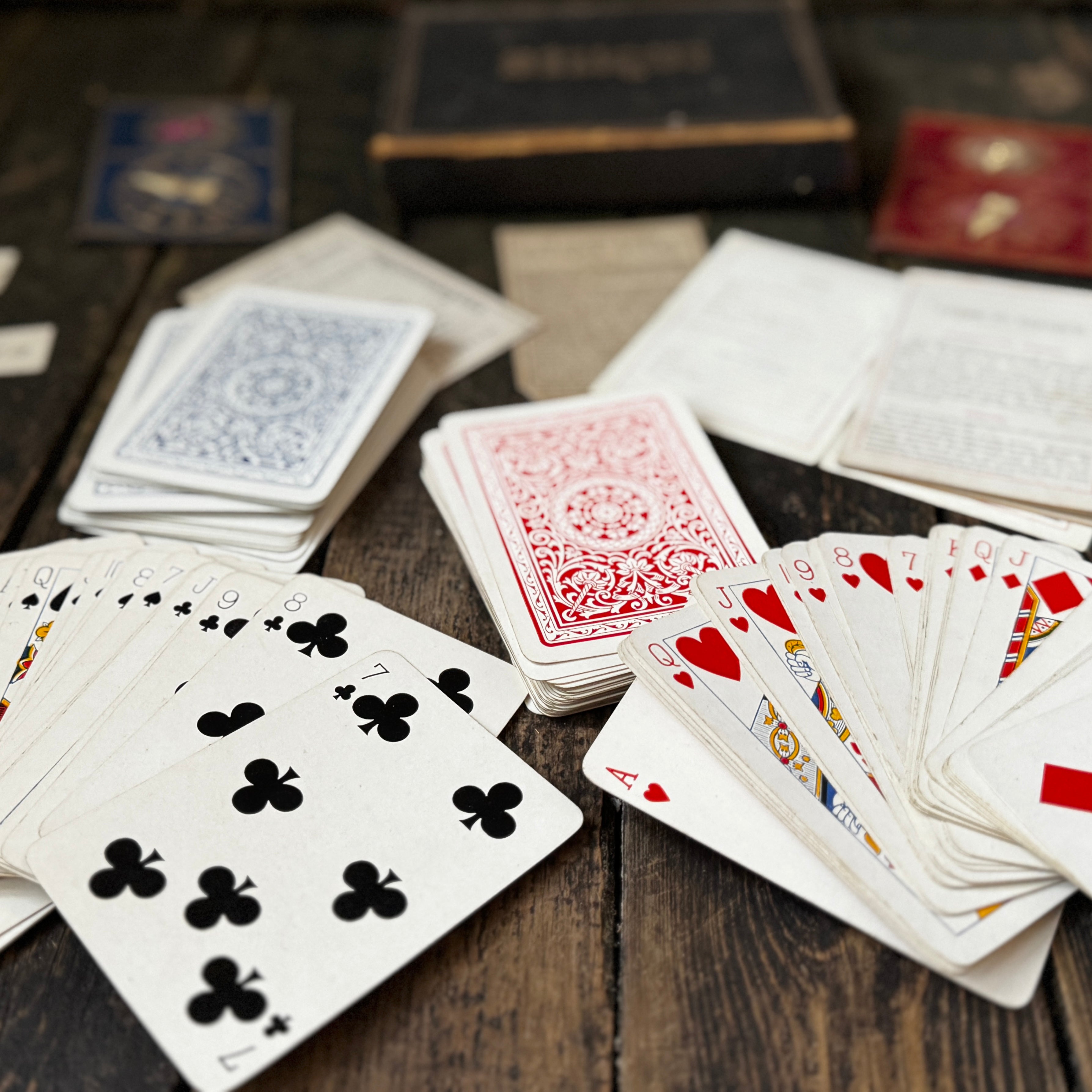 Mid-nineteenth century (1860s) edition of the popular card game Bezique, in original box with instructions etc