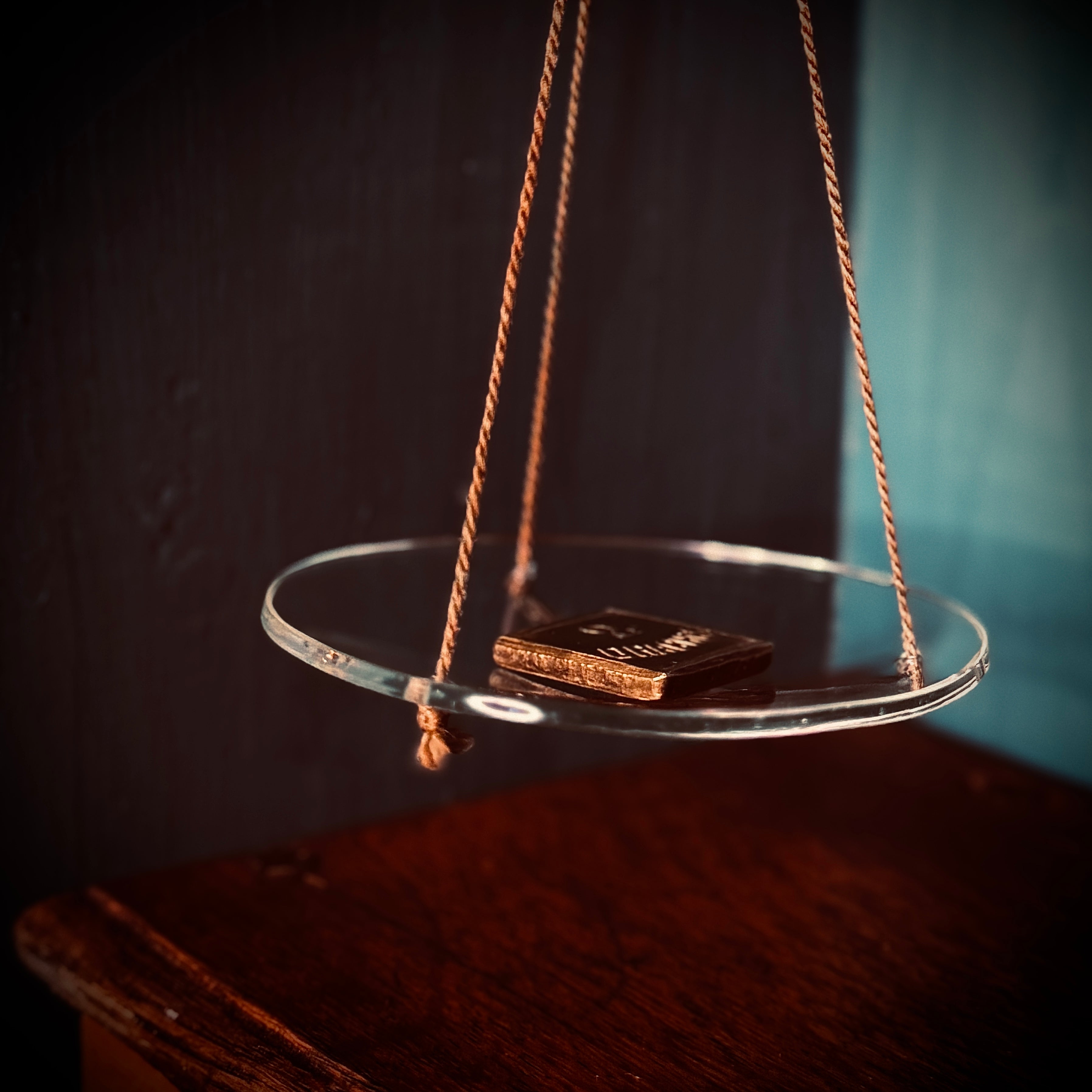 Set of antique apothecary scales in glass-fronted wooden case