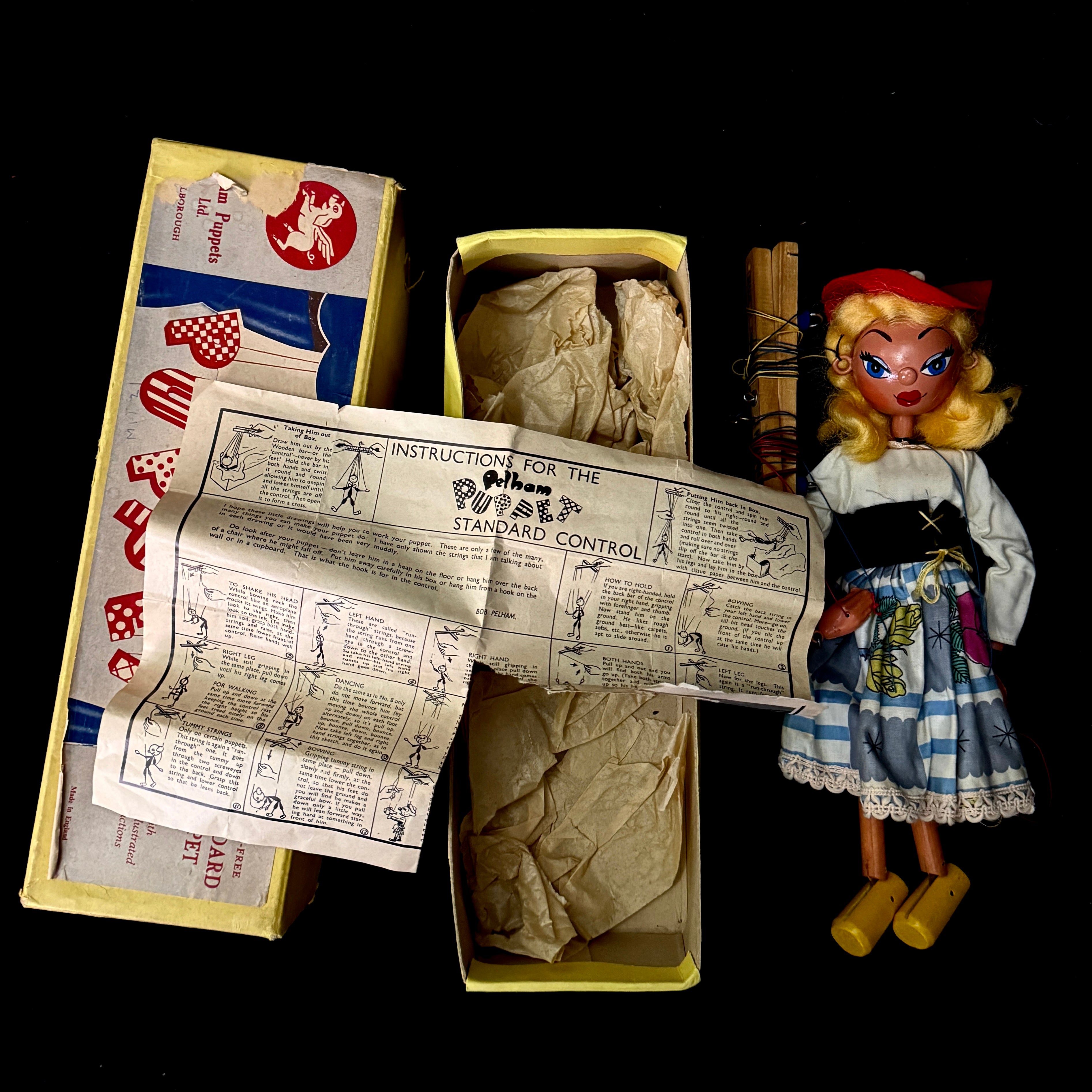 Original 1940s-1950s Pelham Puppet "Mitzi"