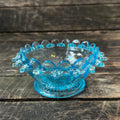1930s or 1940s pressed glass sweet or trinket bowl in gorgeous pale blue