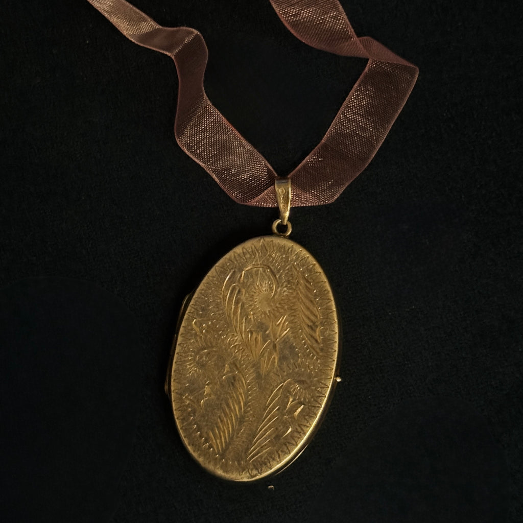 Sterling silver locket containing an original oil miniature of Ada Lovelace, 19th century computing pioneer