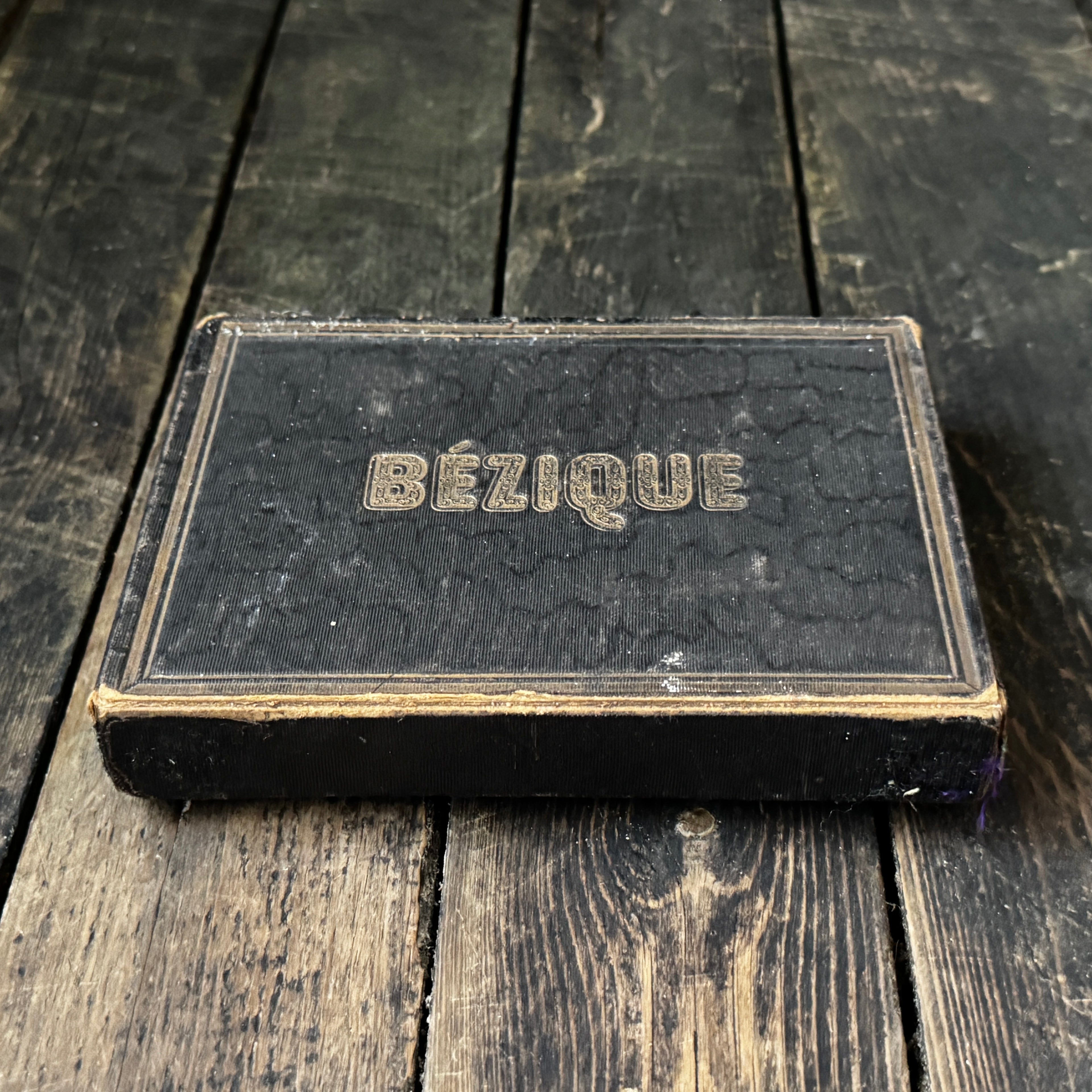 Mid-nineteenth century (1860s) edition of the popular card game Bezique, in original box with instructions etc