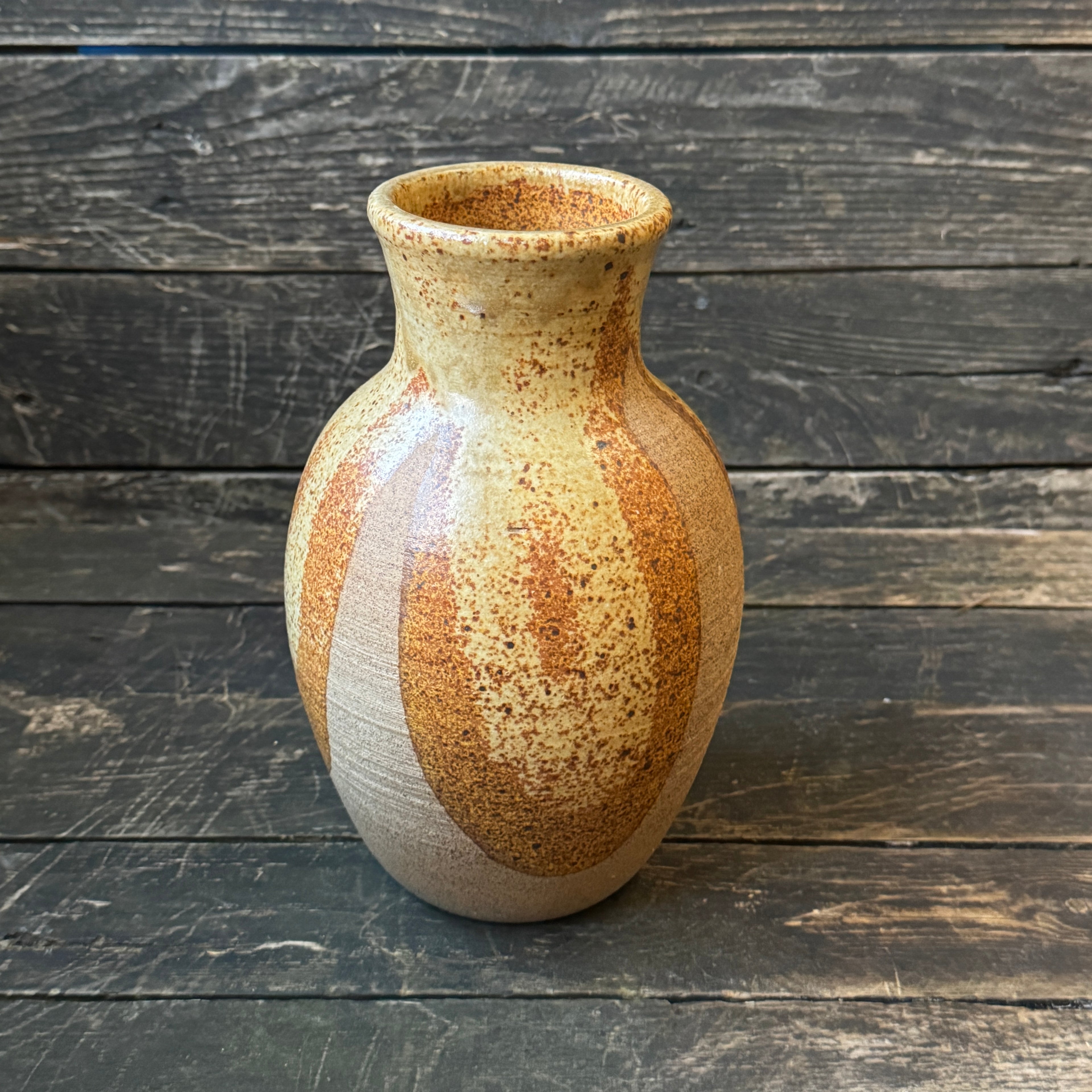 Mid-Century Glazed Vase - Style recalls the ‘Hot Lava’ West German wares of the 1960s