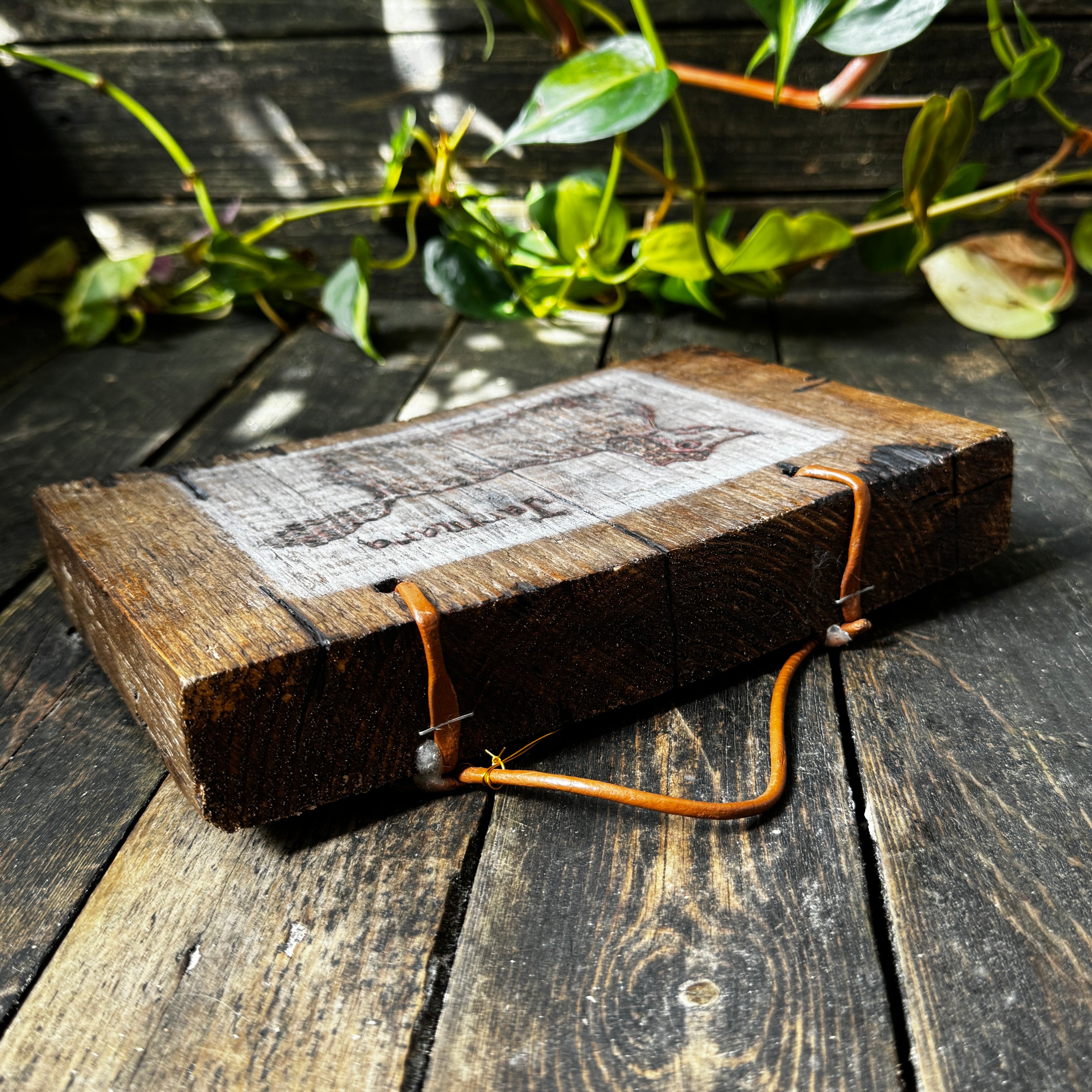 Witch’s Familiar ‘Jarmara’, Handmade, Reclaimed Wood, Woodcut Wall Hanging