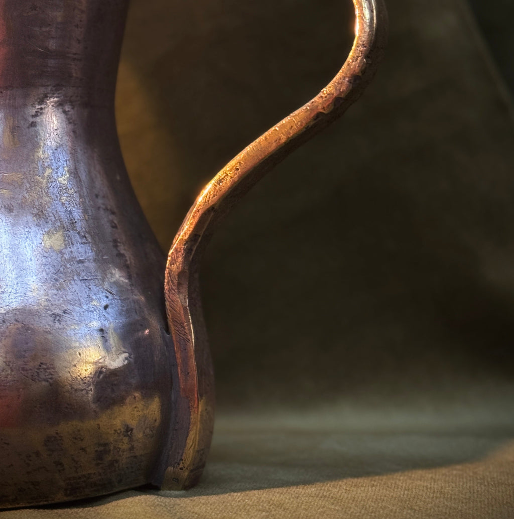 Handmade silver-plated Syrian Bedouin dallah of late 18th century