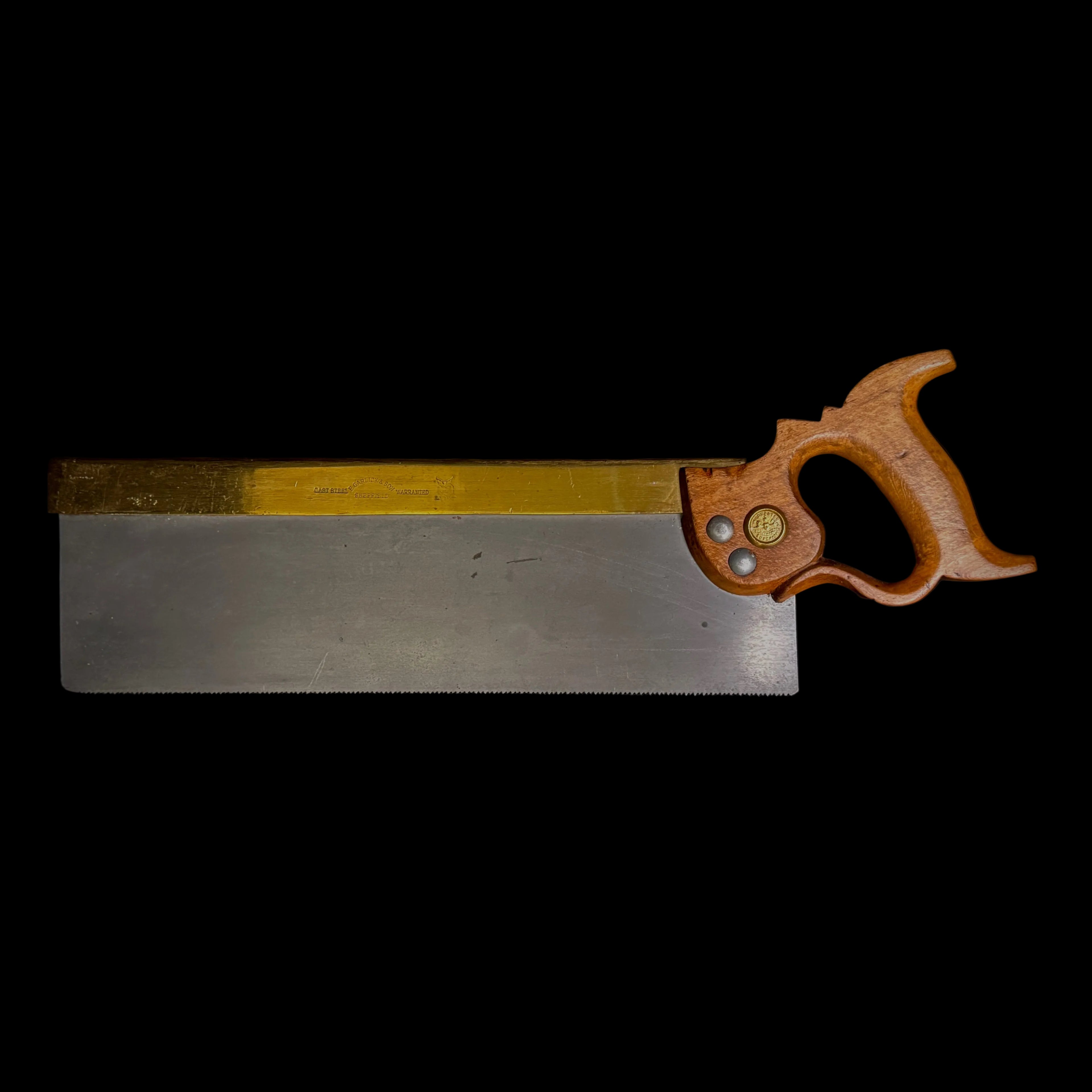 Brass-backed antique tenon saw