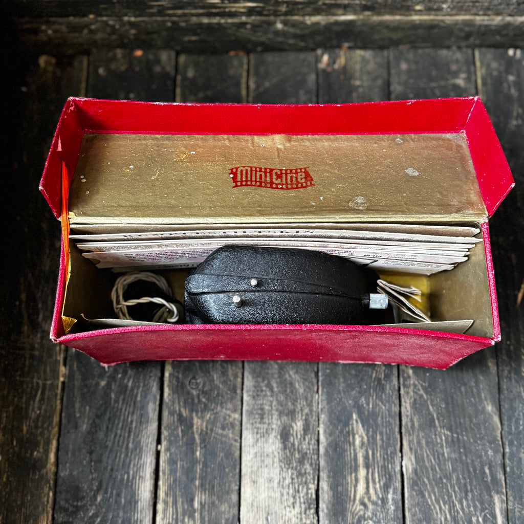Mini Cine 1950s Shop Display Model (Fully Working) With Display Case, Reels, and Instructions