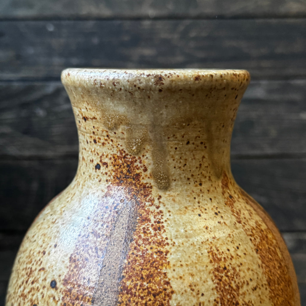 Mid-Century Glazed Vase - Style recalls the ‘Hot Lava’ West German wares of the 1960s