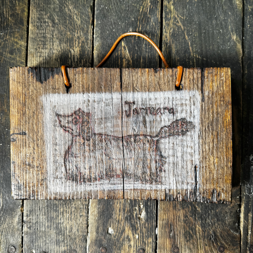 Witch’s Familiar ‘Jarmara’, Handmade, Reclaimed Wood, Woodcut Wall Hanging