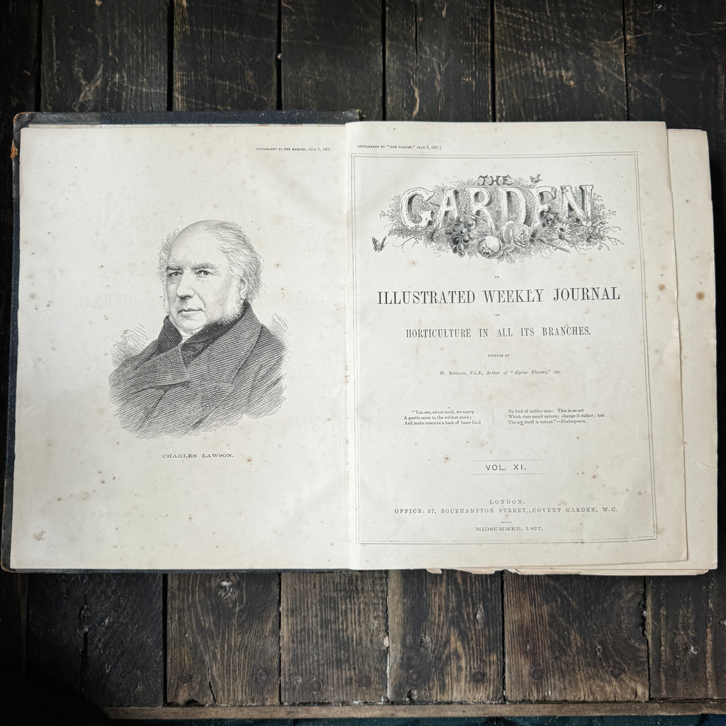Leather bound Volume XI The Garden Illustrated Weekly, 1877