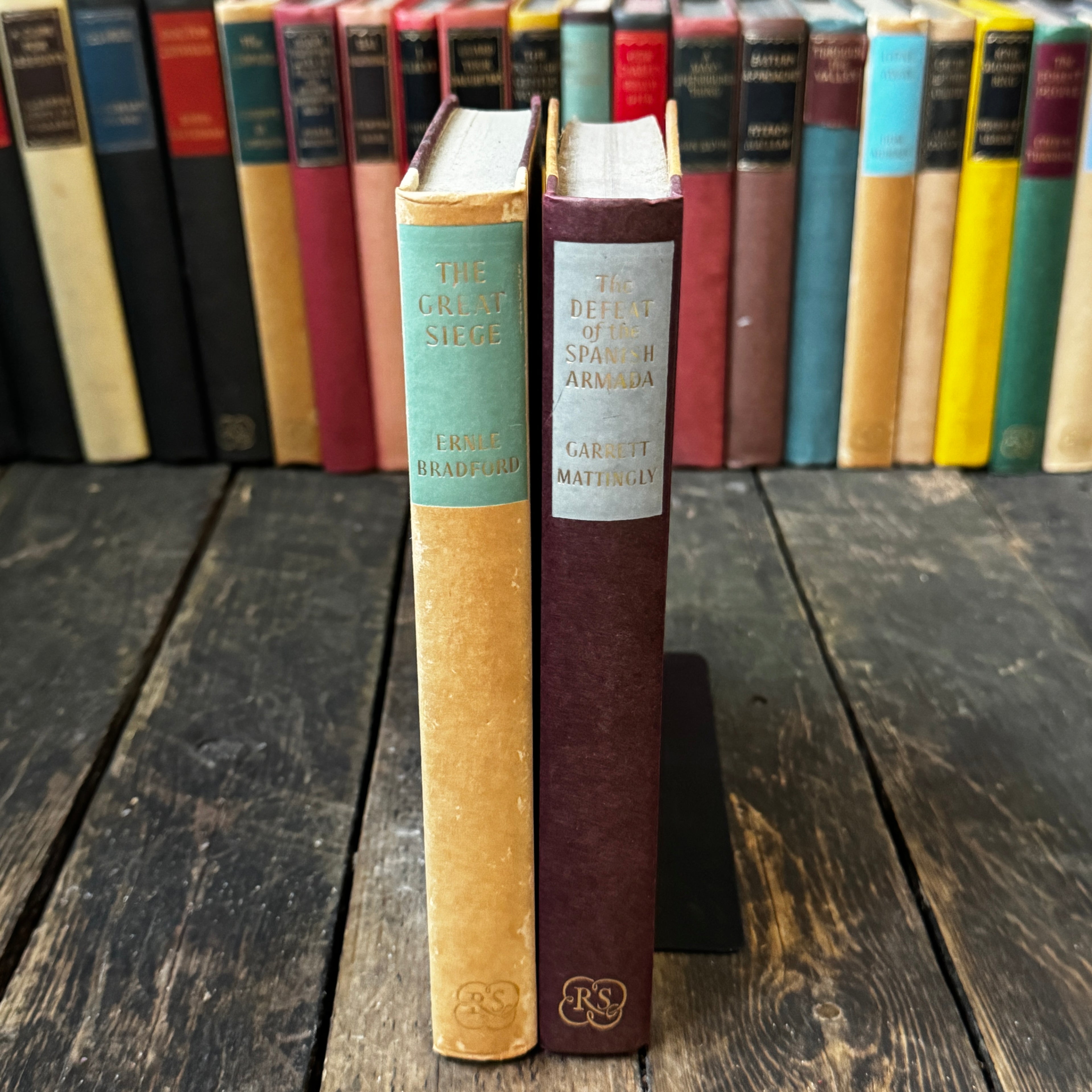 Set of two hardcover books on Early Modern naval history (Spanish Armada, siege of Malta)