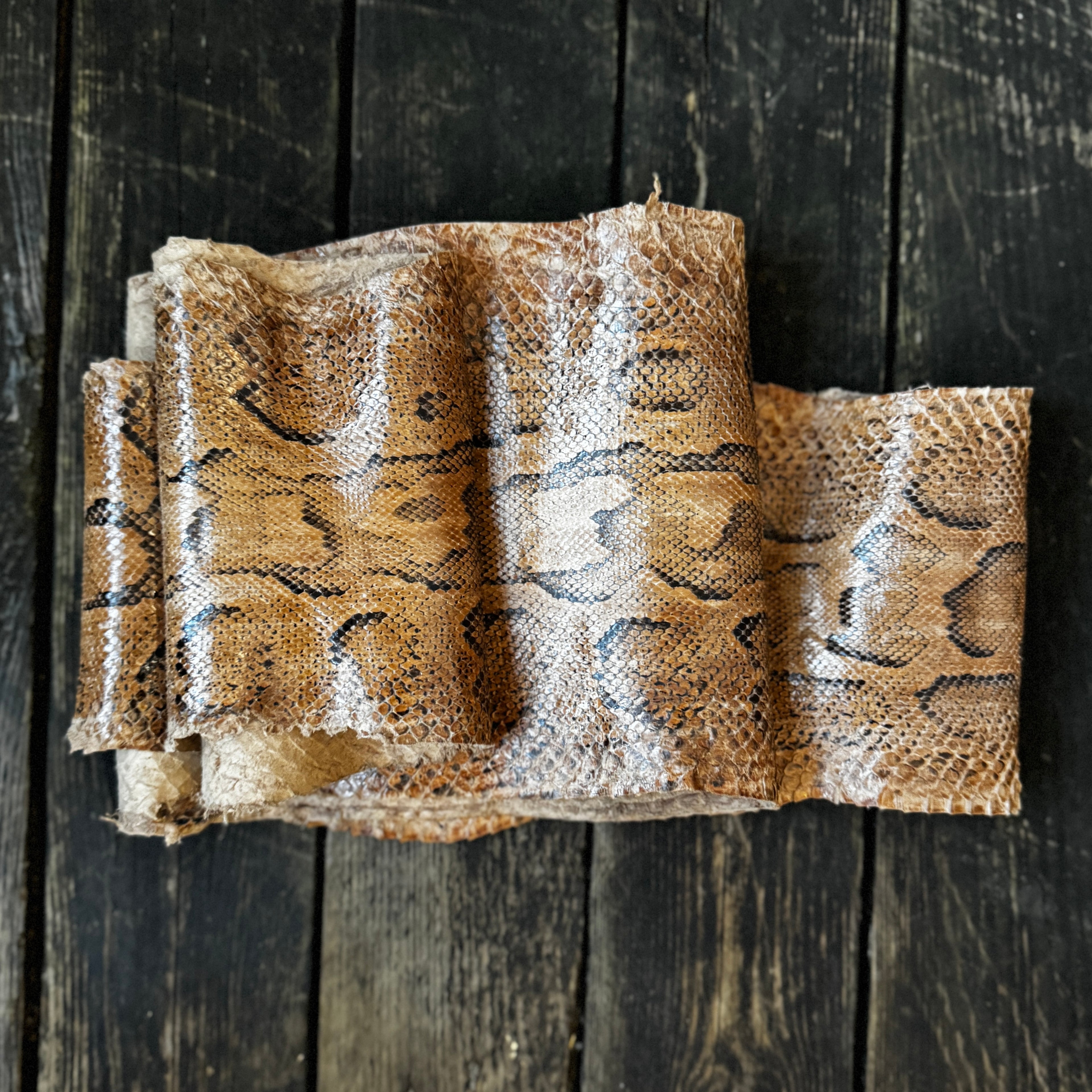 Snakeskin leather