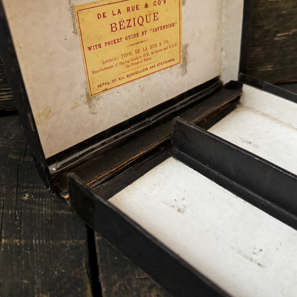 Mid-nineteenth century (1860s) edition of the popular card game Bezique, in original box with instructions etc