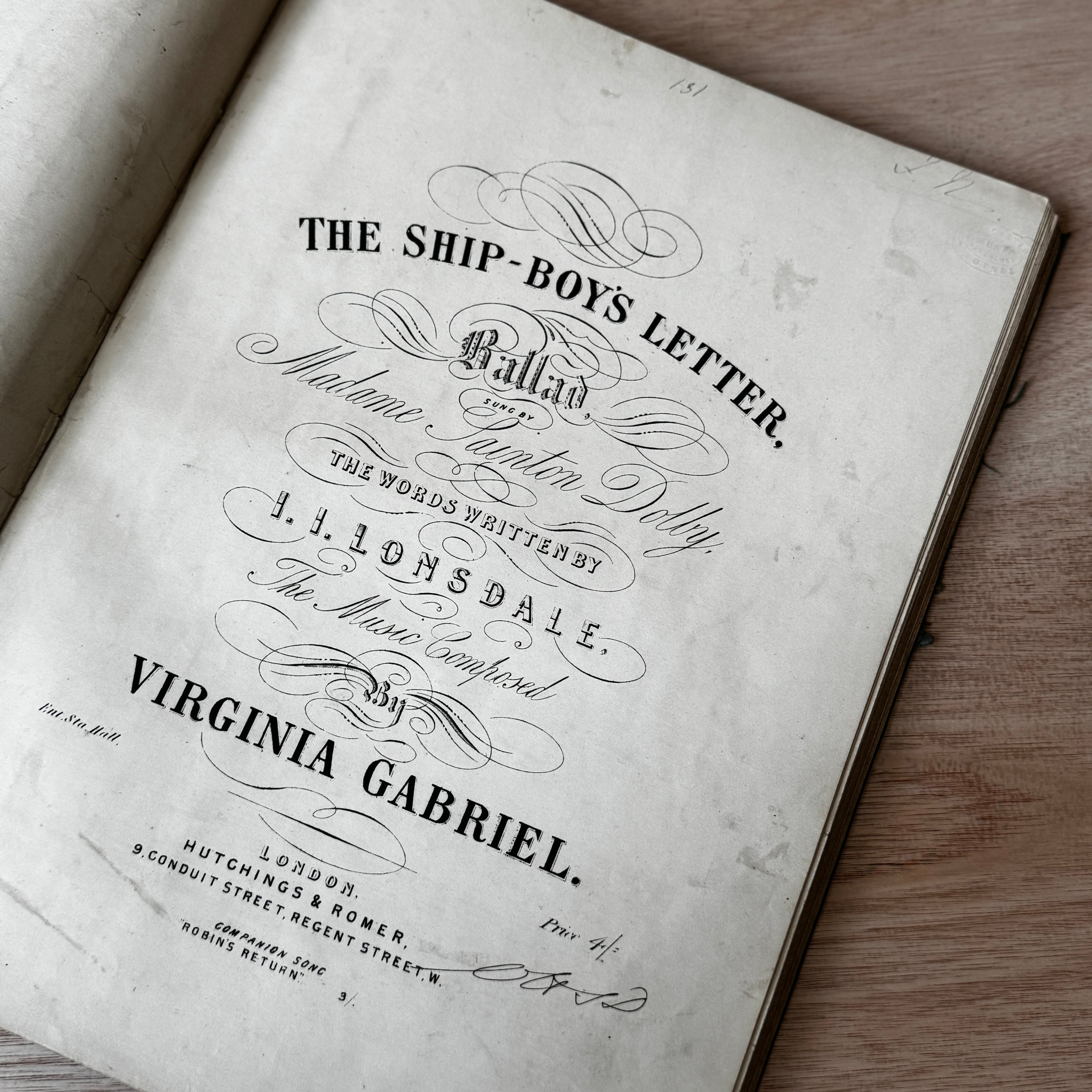 Set of two early-mid 19th century music books compiled by hand, with some notes in pen and pencil. Unique and personal, with gorgeous colour images and covers amongst the scores.