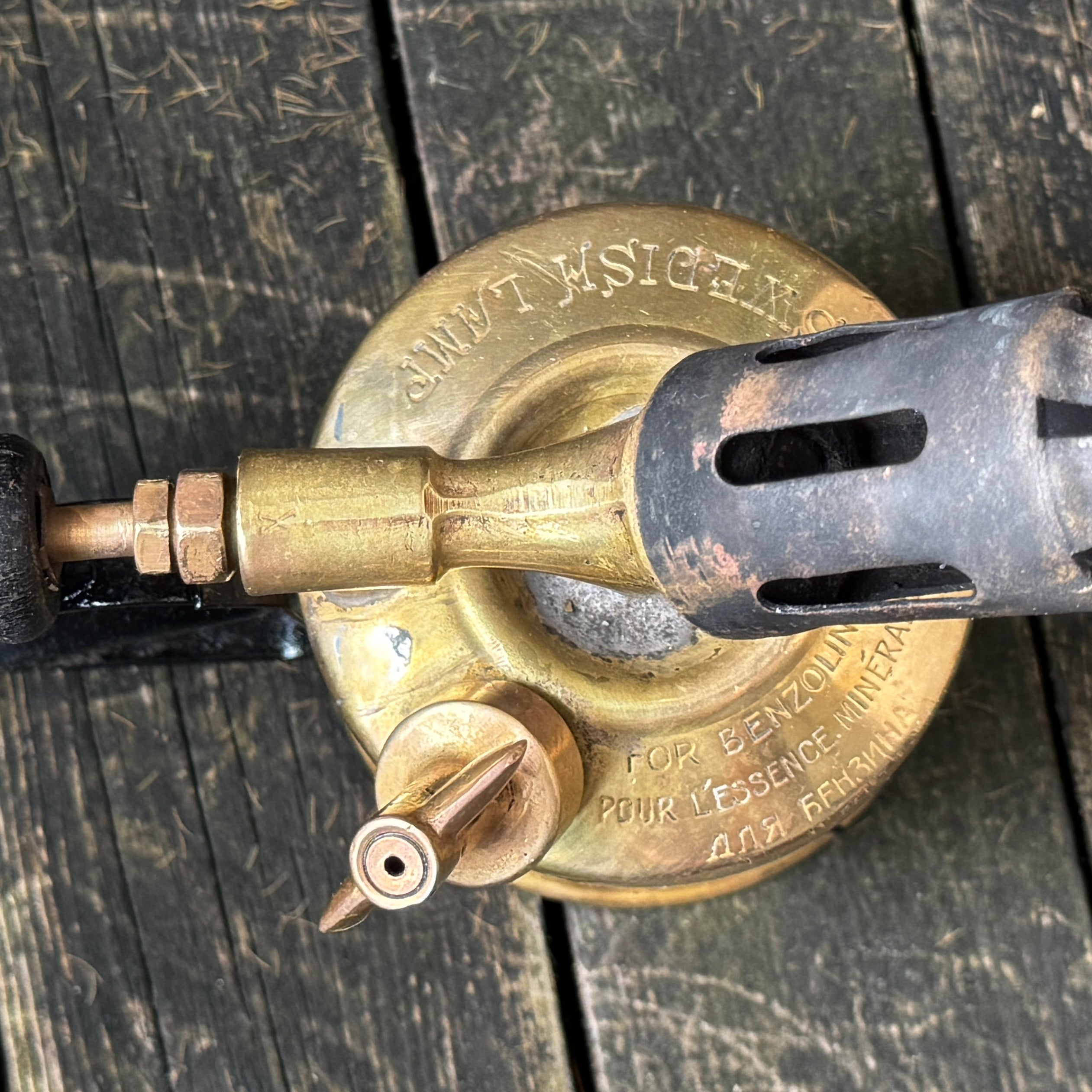 Optimus Swedish Lamp torch brass blowtorch, for benzoline fuel
