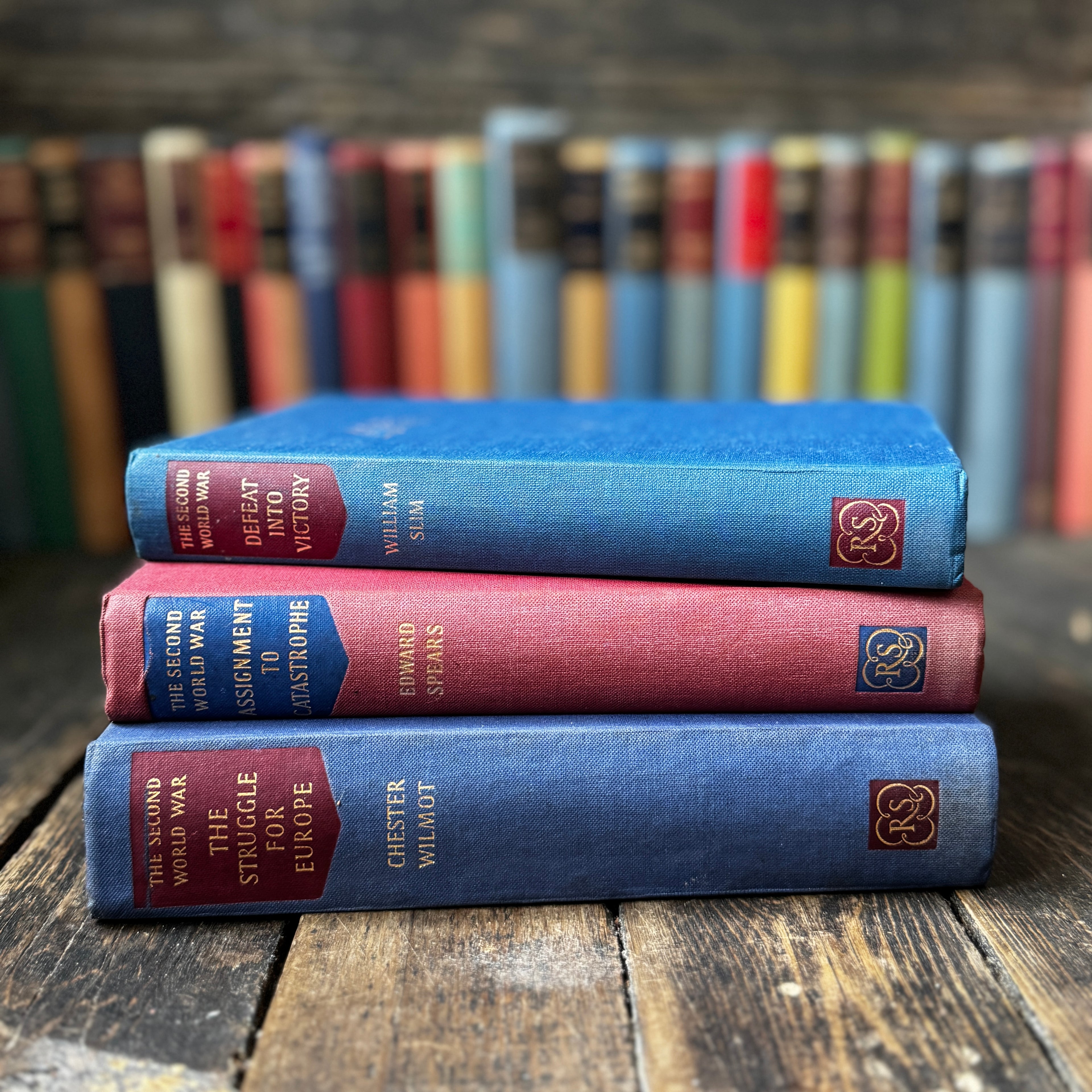Three hardback WW2 history volumes published in 1950s with plates, maps