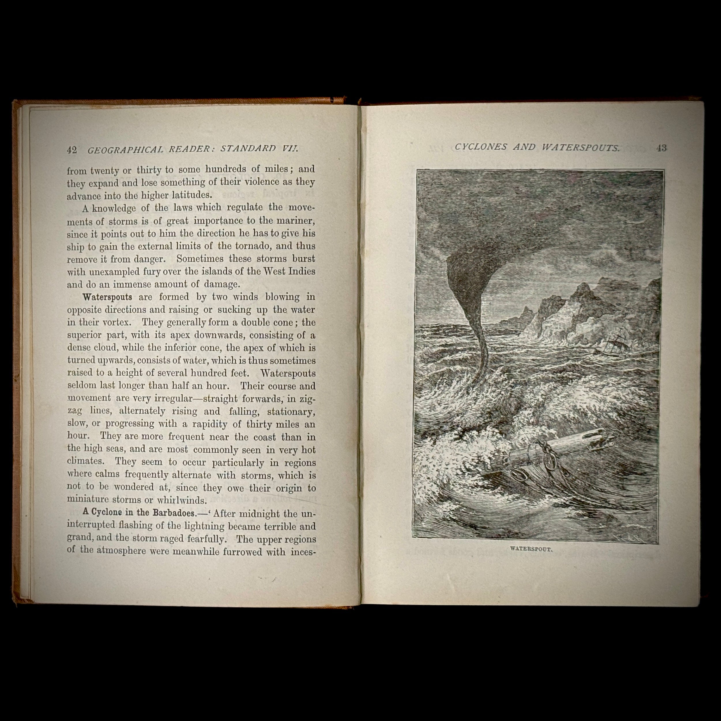 1890 edition of Longman's Geographical Reader VII on Oceans, Currents, Tides, etc.
