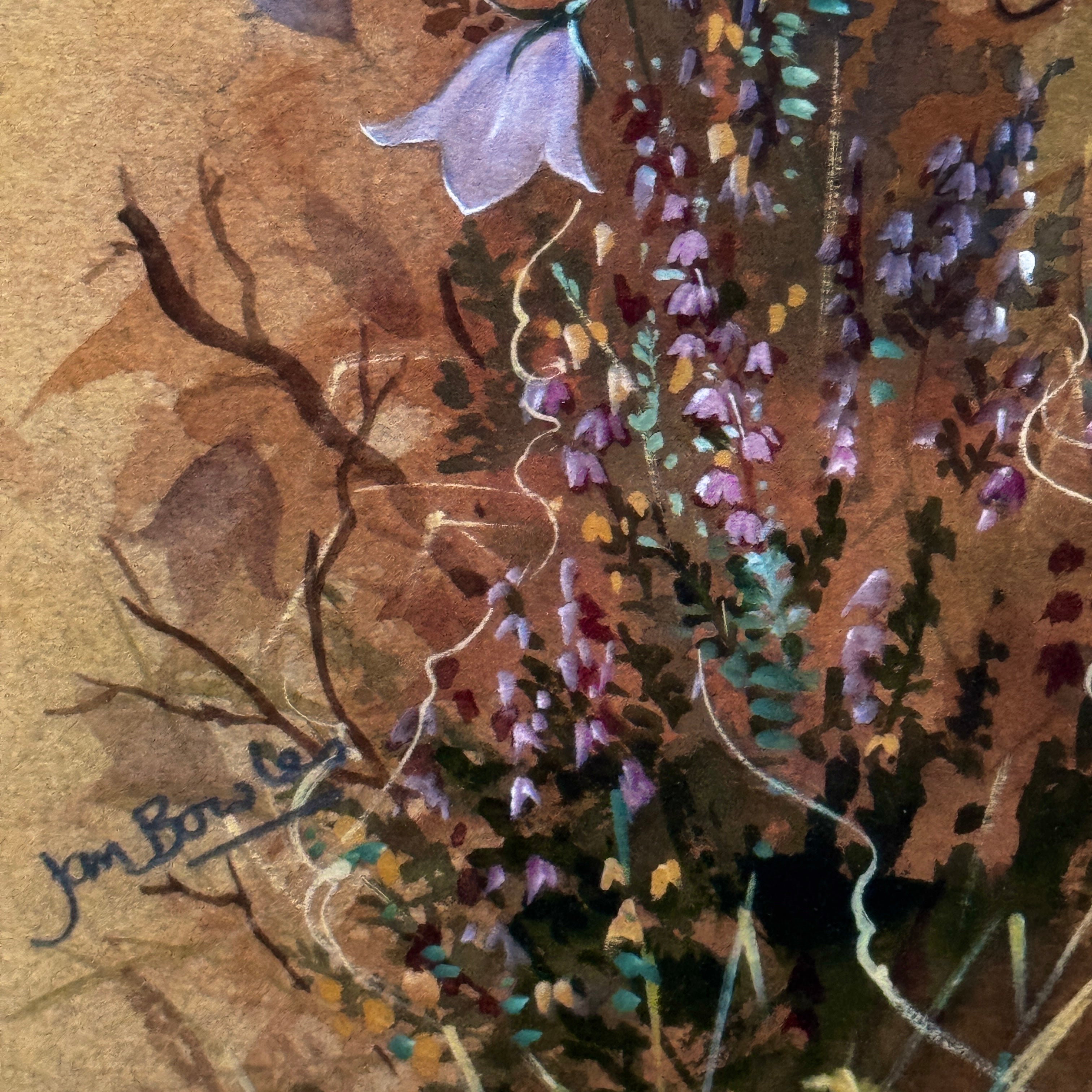 Jan Bowles (Artist) Original Framed Watercolour of Flowers